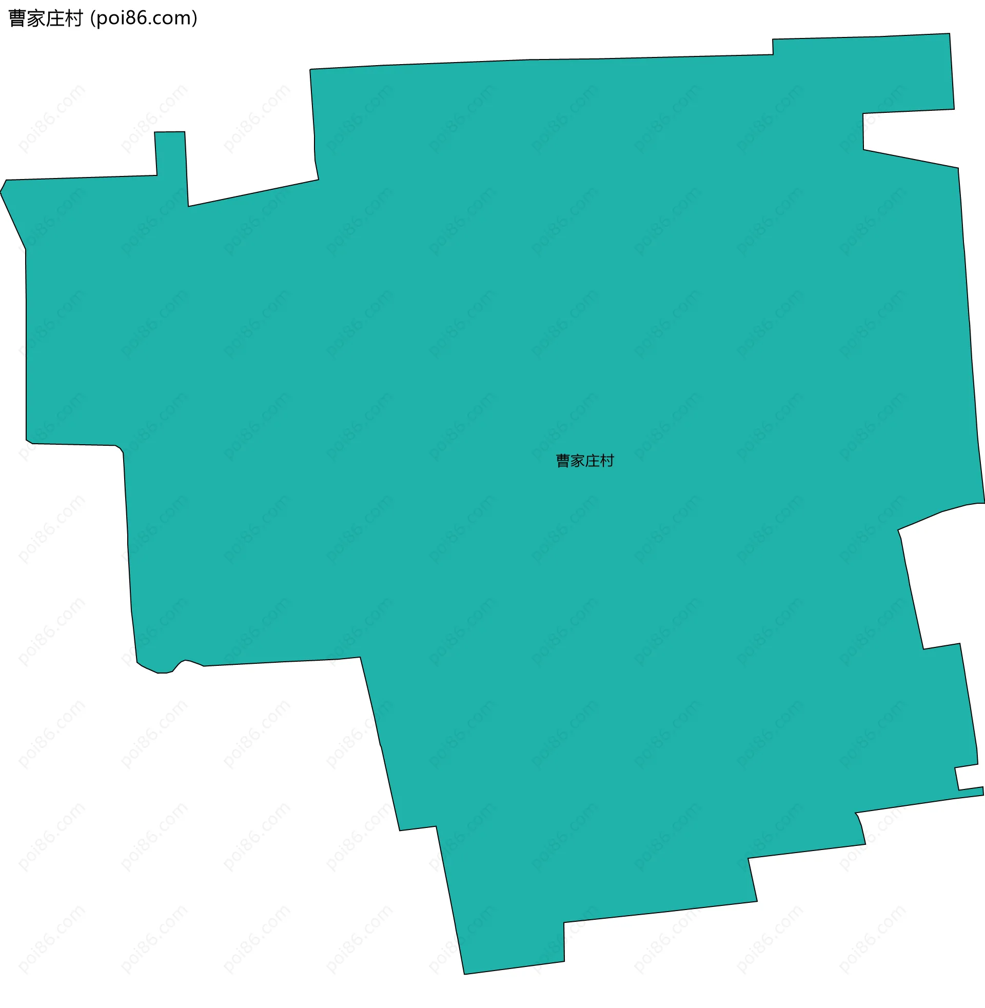 曹家庄村边界地图