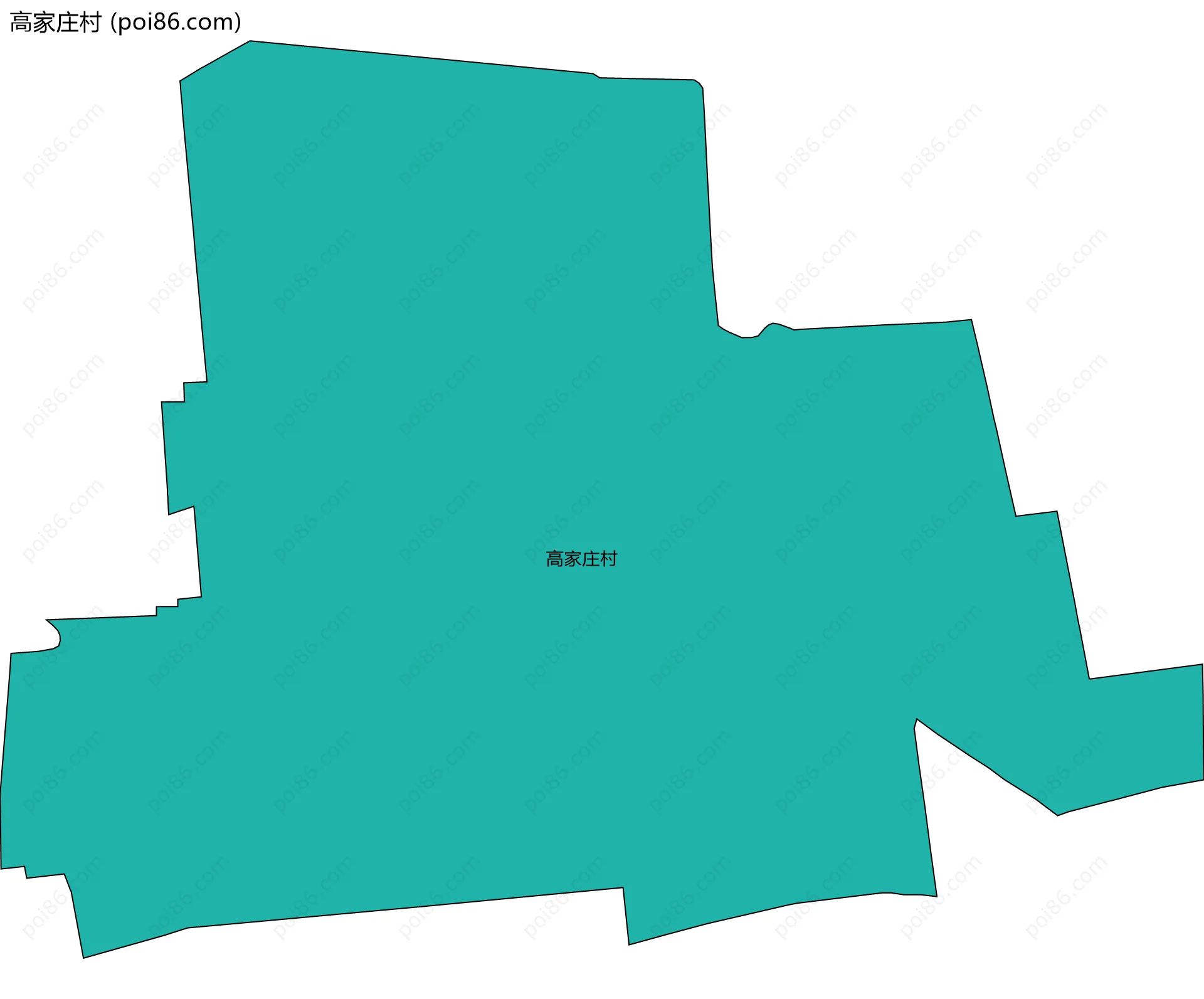 高家庄村边界地图