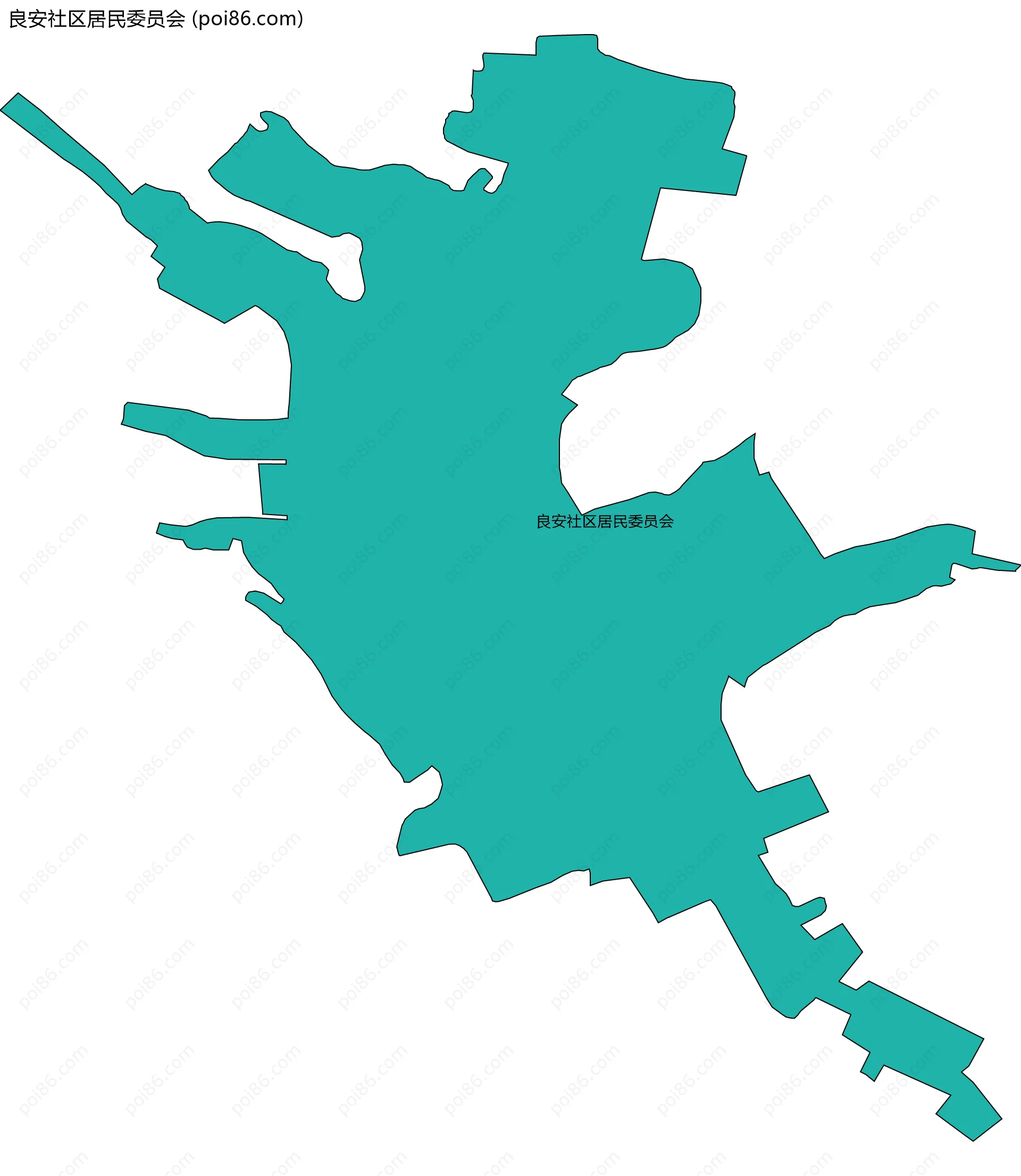 良安社区居民委员会边界地图