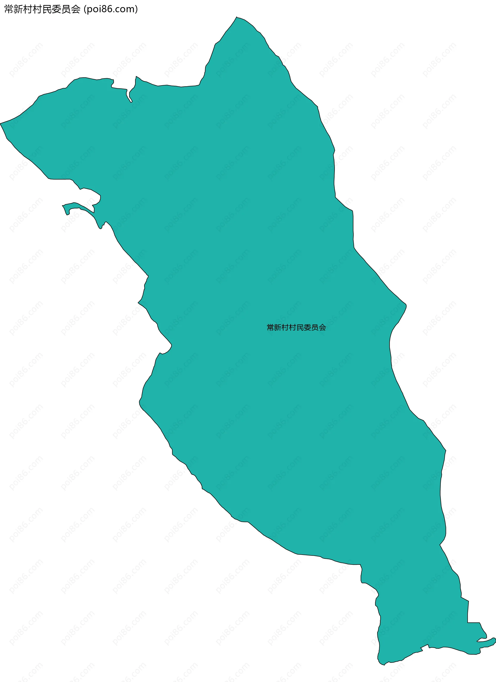 常新村村民委员会边界地图