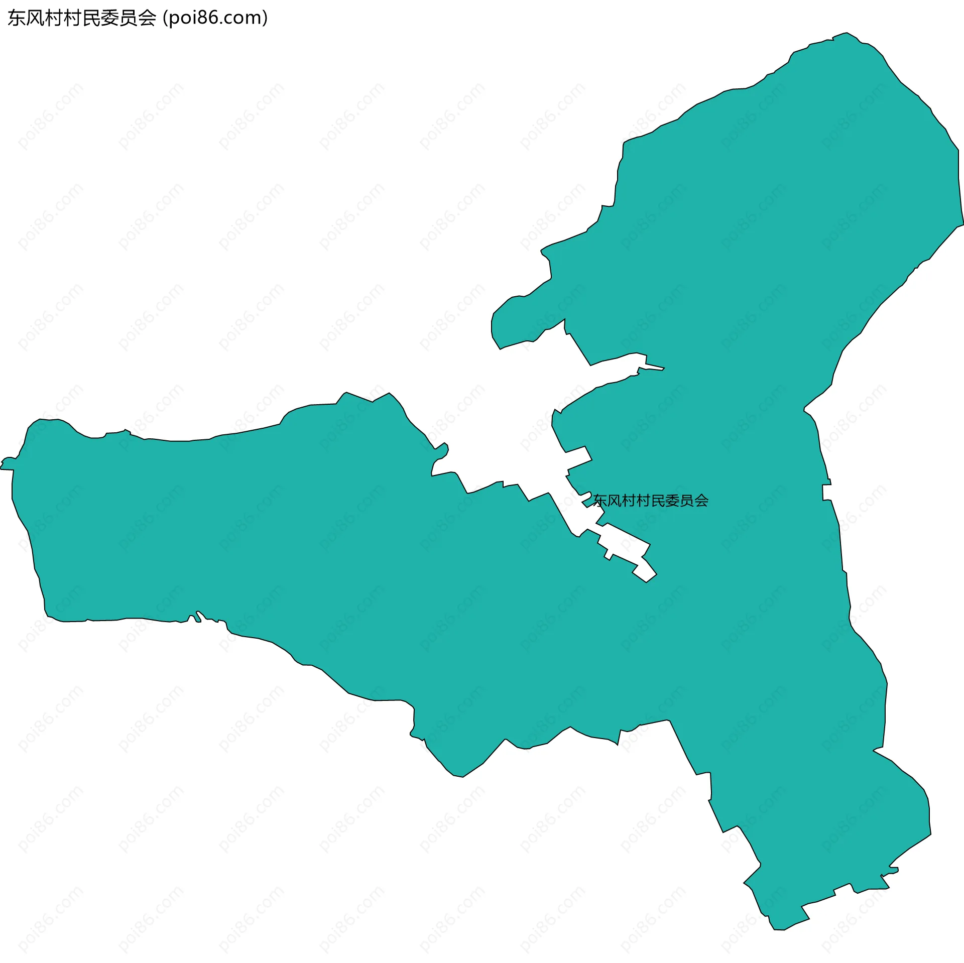 东风村村民委员会边界地图