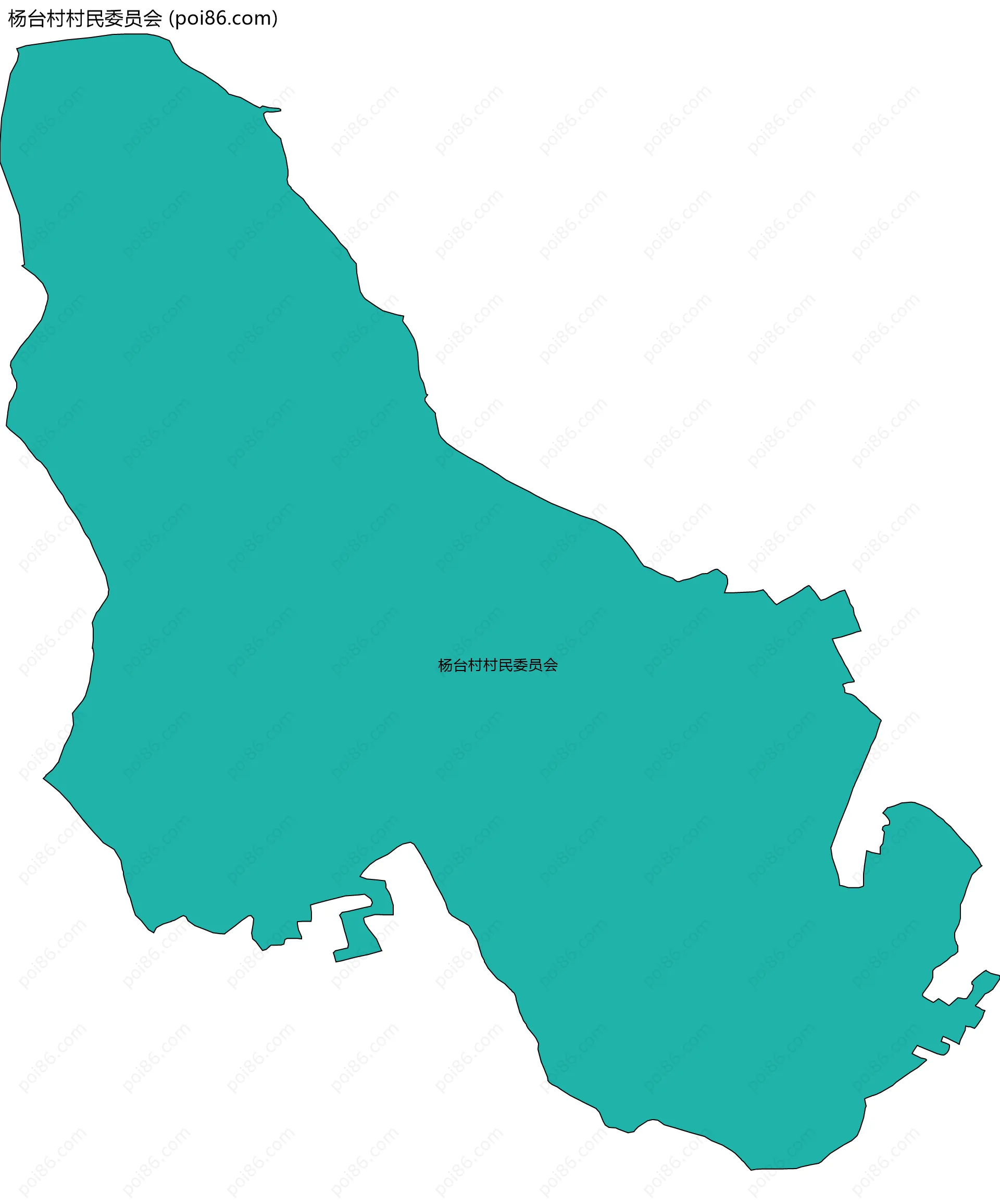 杨台村村民委员会边界地图