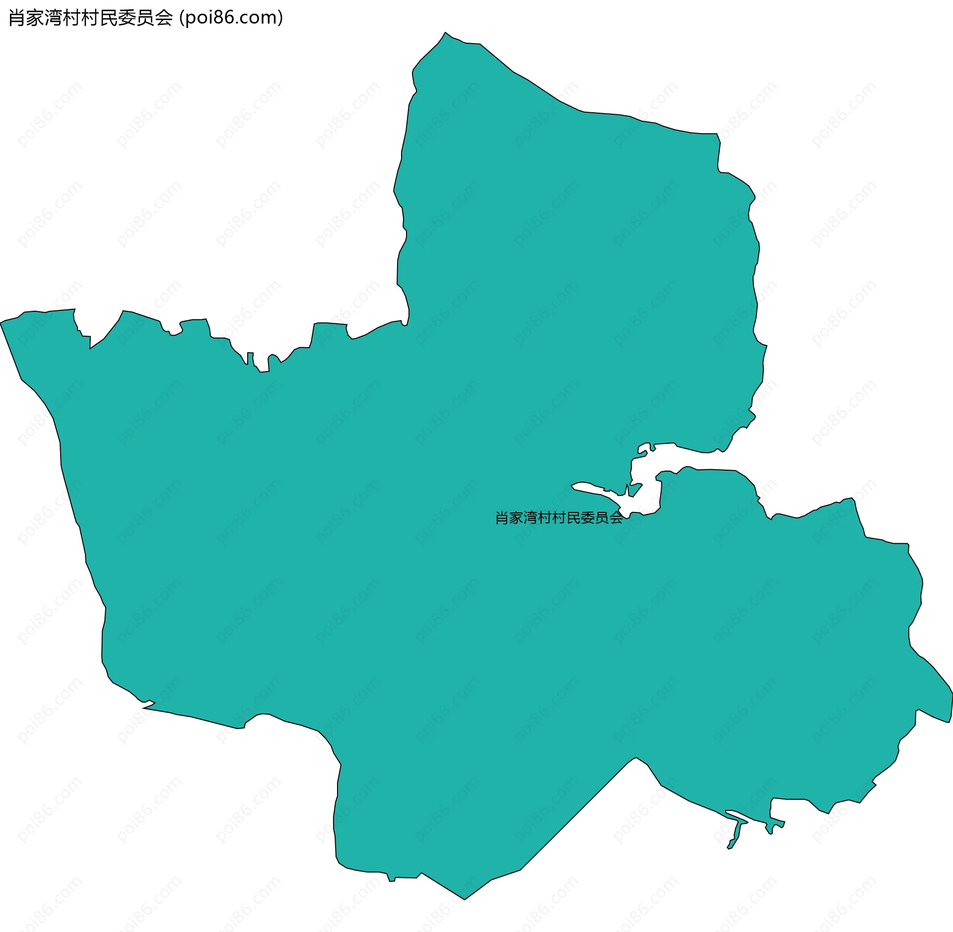 肖家湾村村民委员会边界地图