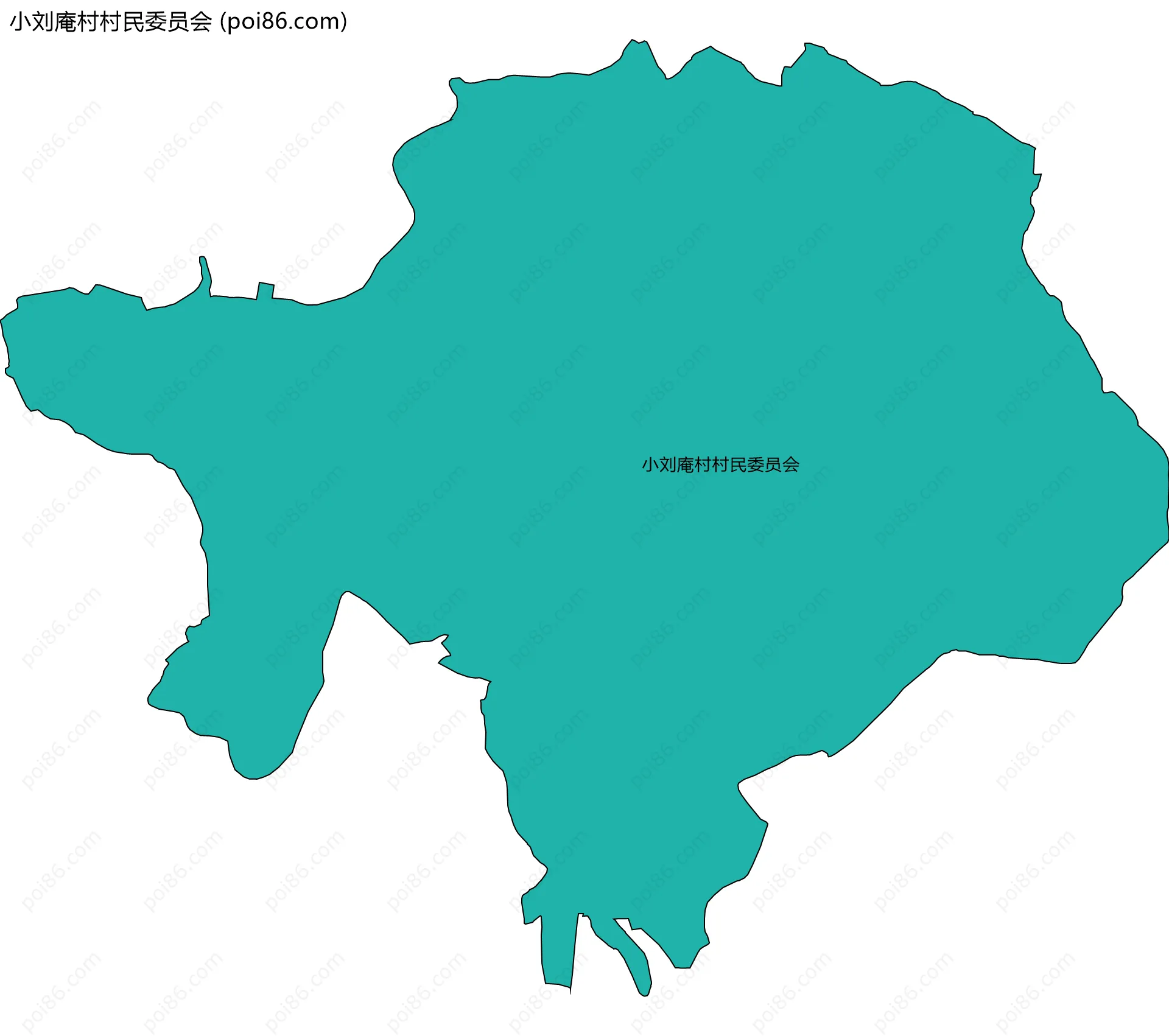 小刘庵村村民委员会边界地图