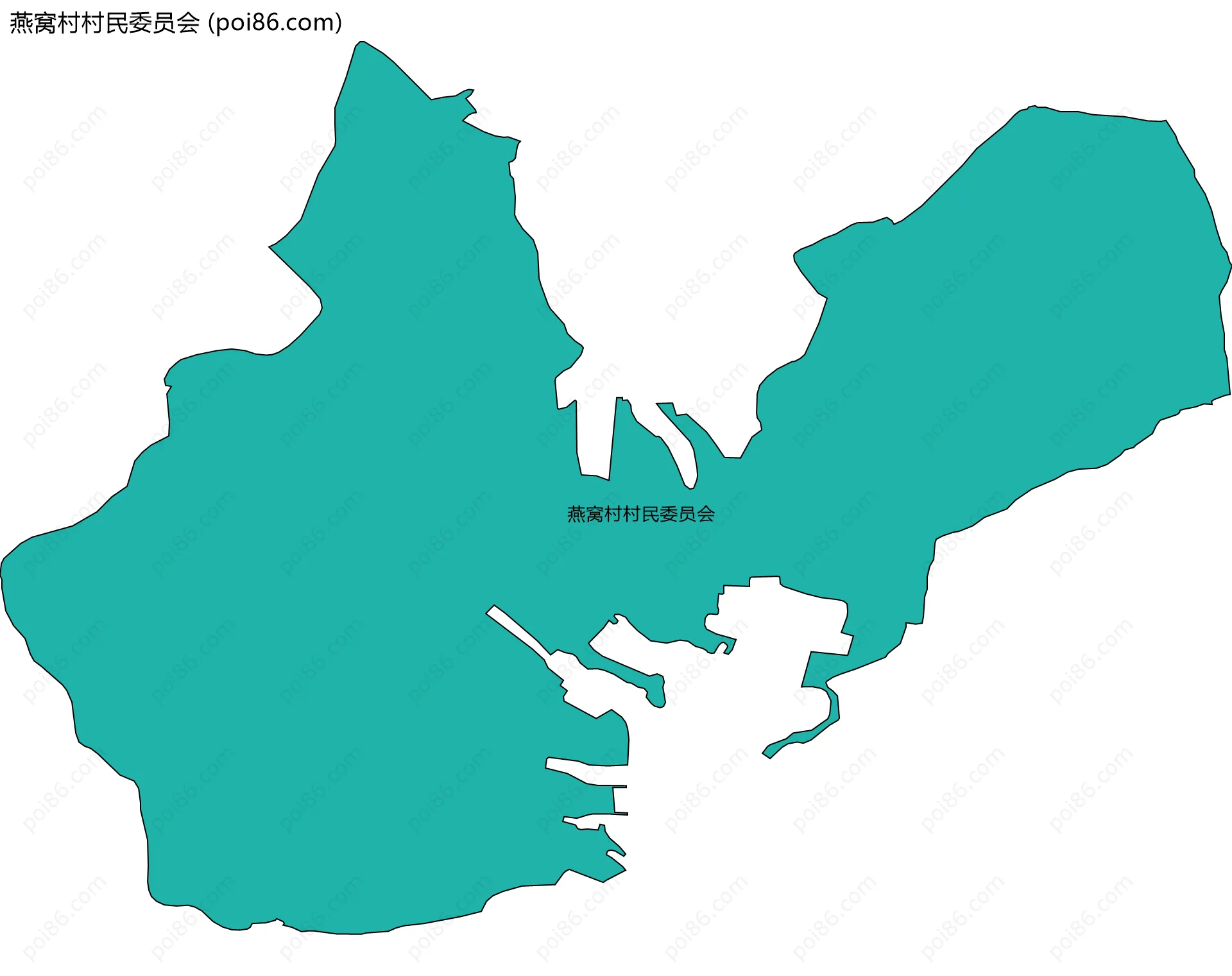 燕窝村村民委员会边界地图