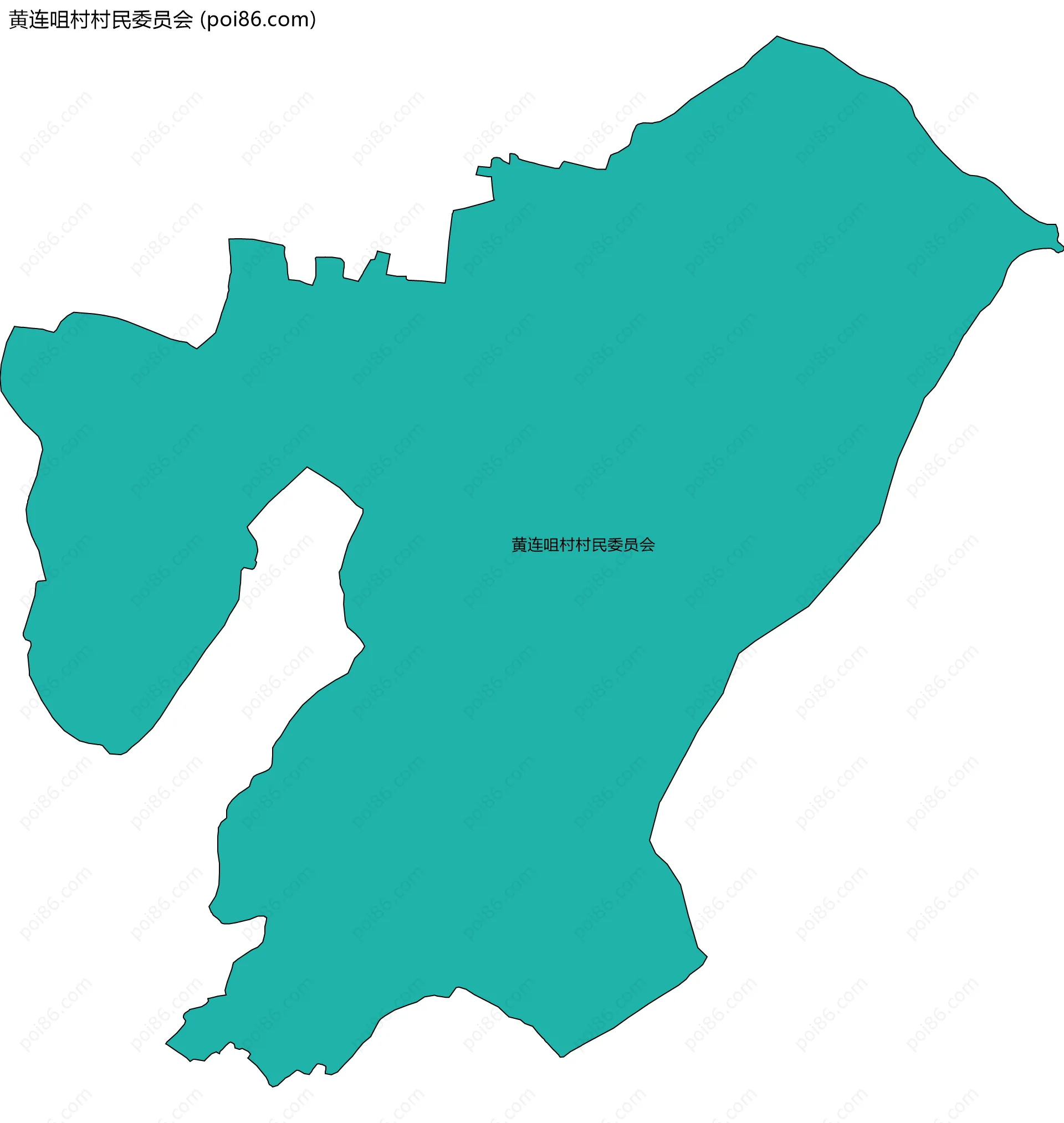 黄连咀村村民委员会边界地图