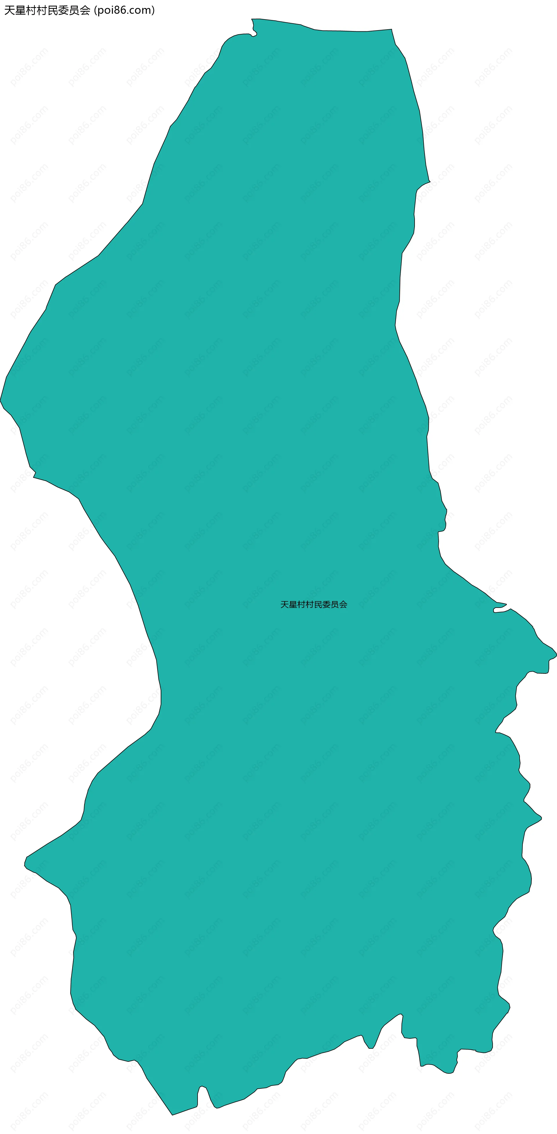 天星村村民委员会边界地图