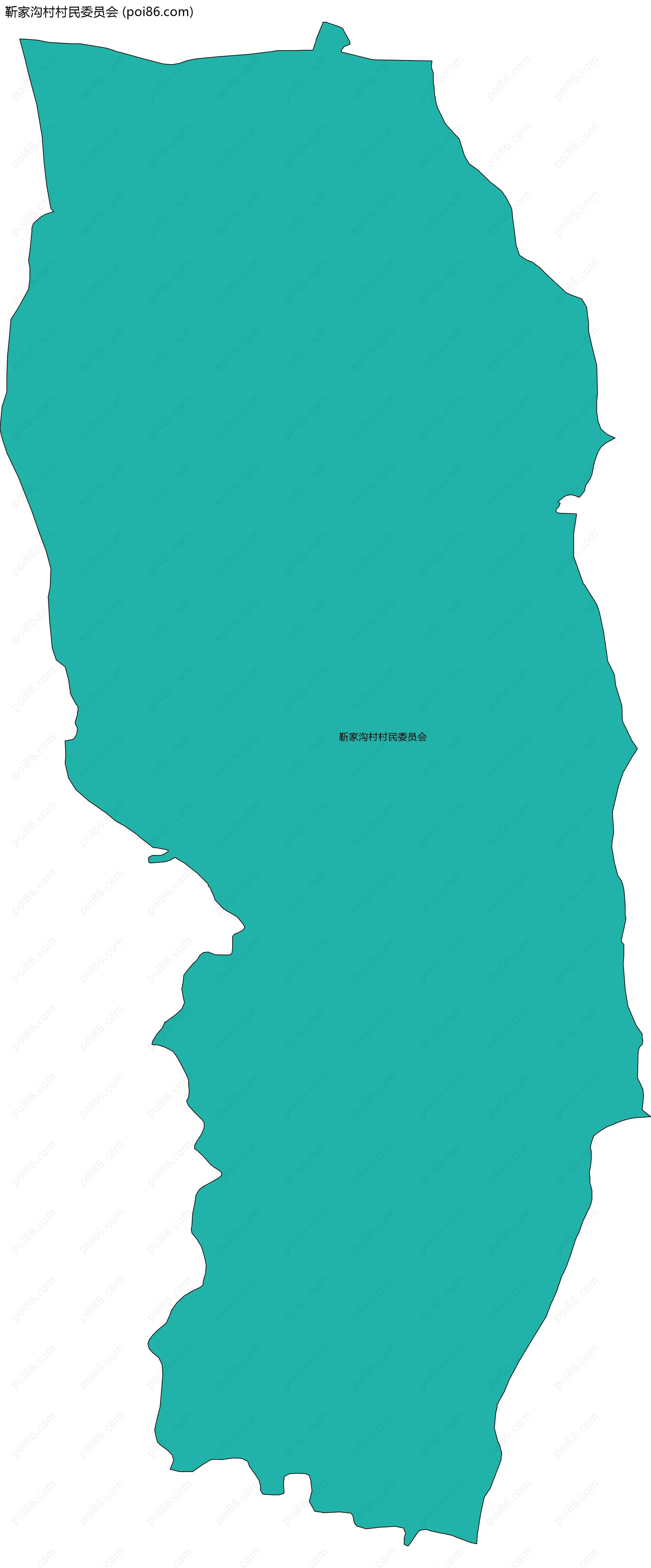 靳家沟村村民委员会边界地图