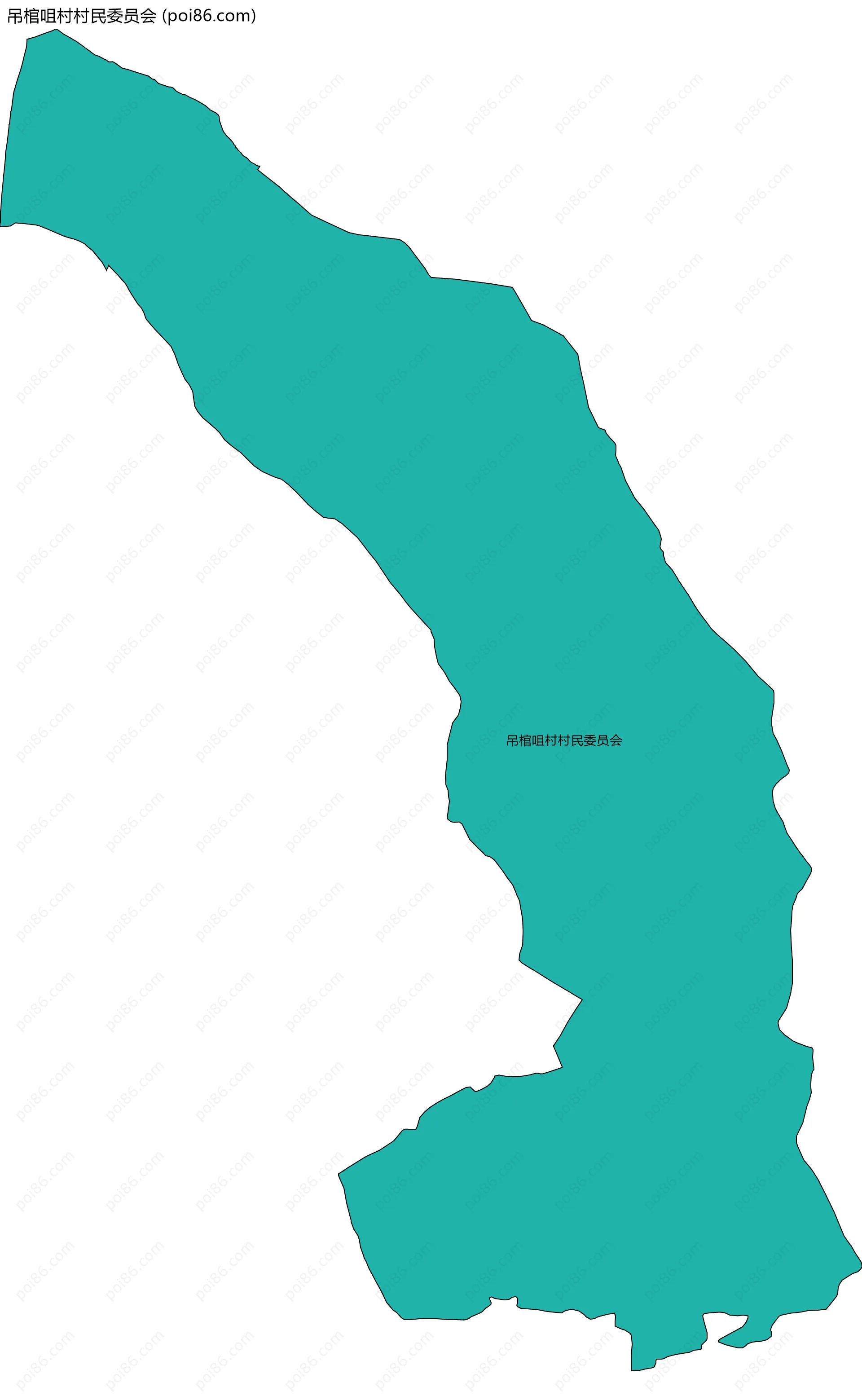 吊棺咀村村民委员会边界地图