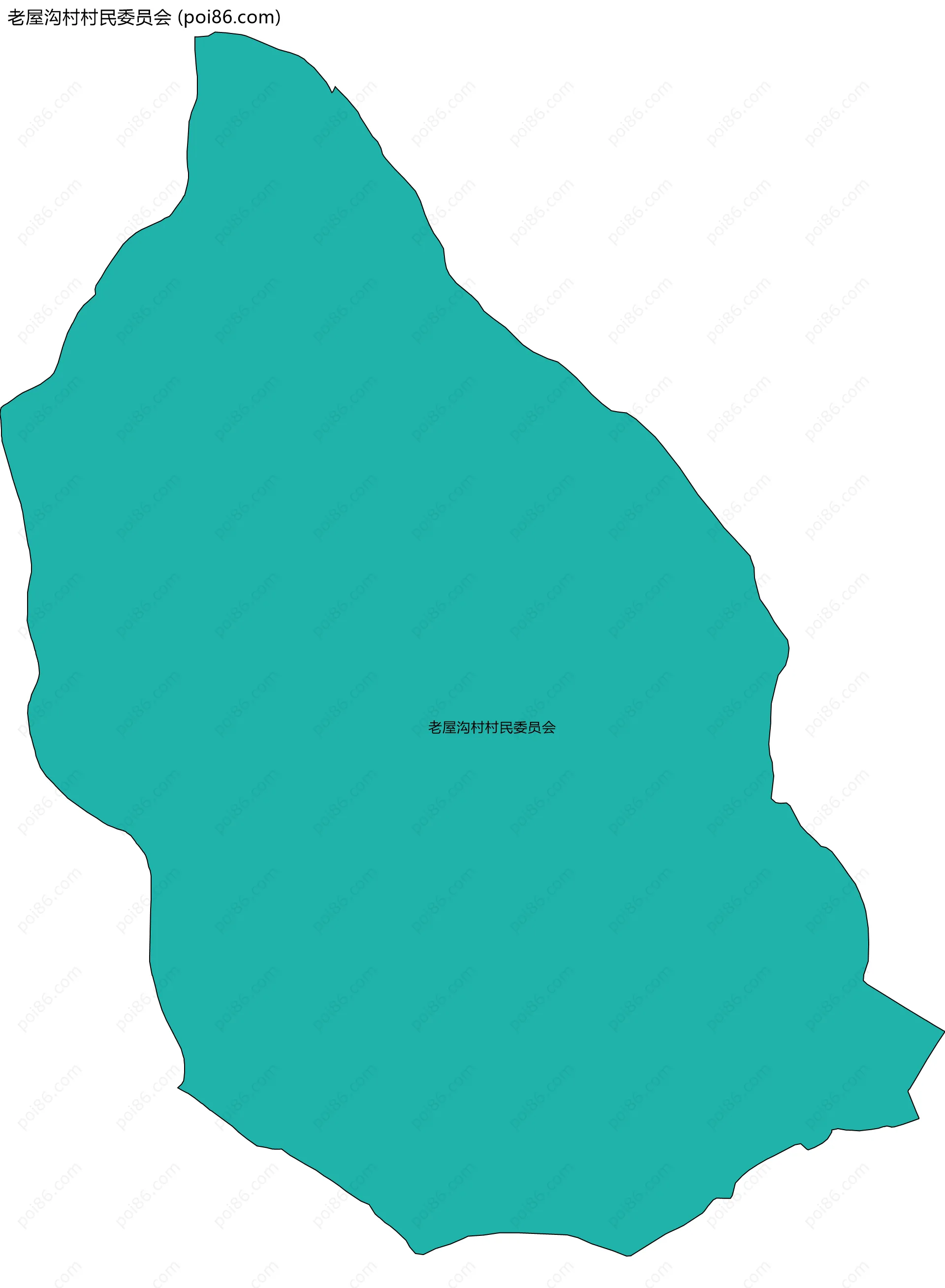 老屋沟村村民委员会边界地图