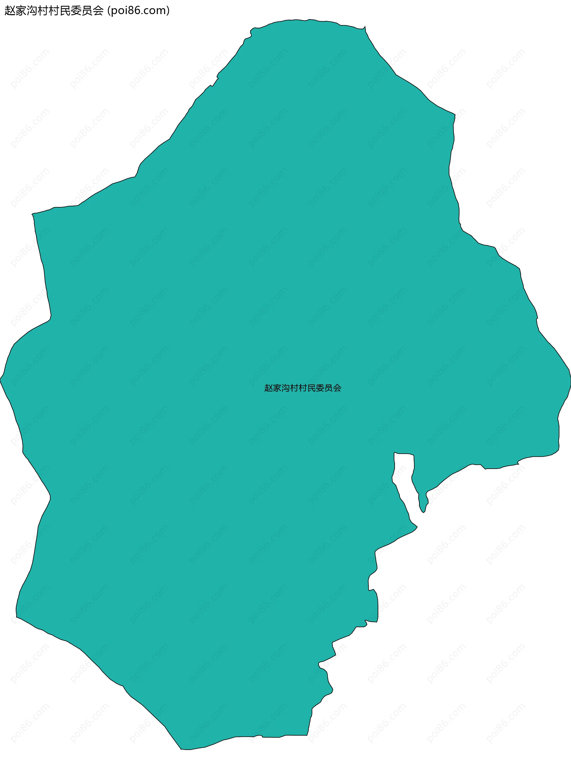 赵家沟村村民委员会边界地图