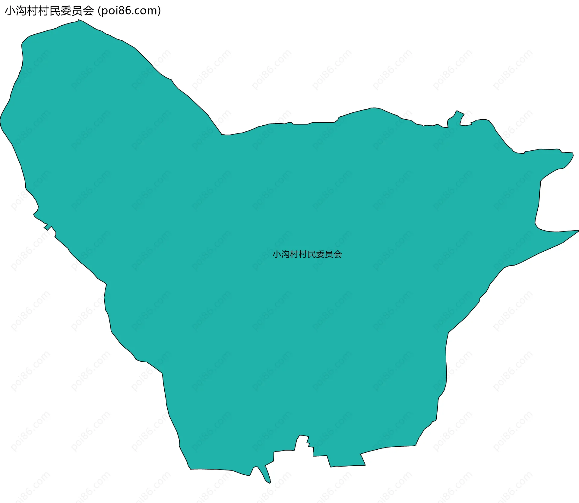 小沟村村民委员会边界地图