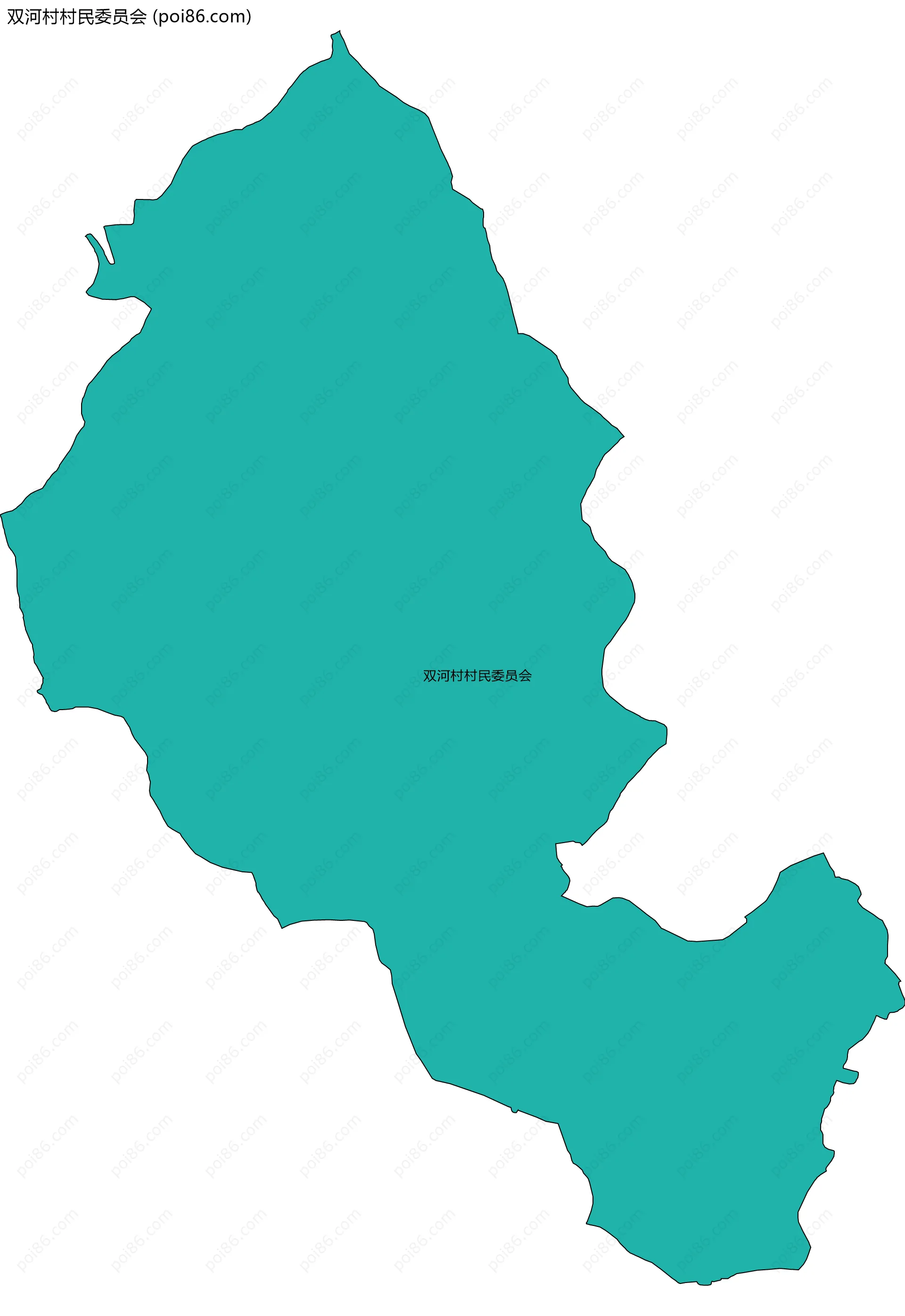 双河村村民委员会边界地图