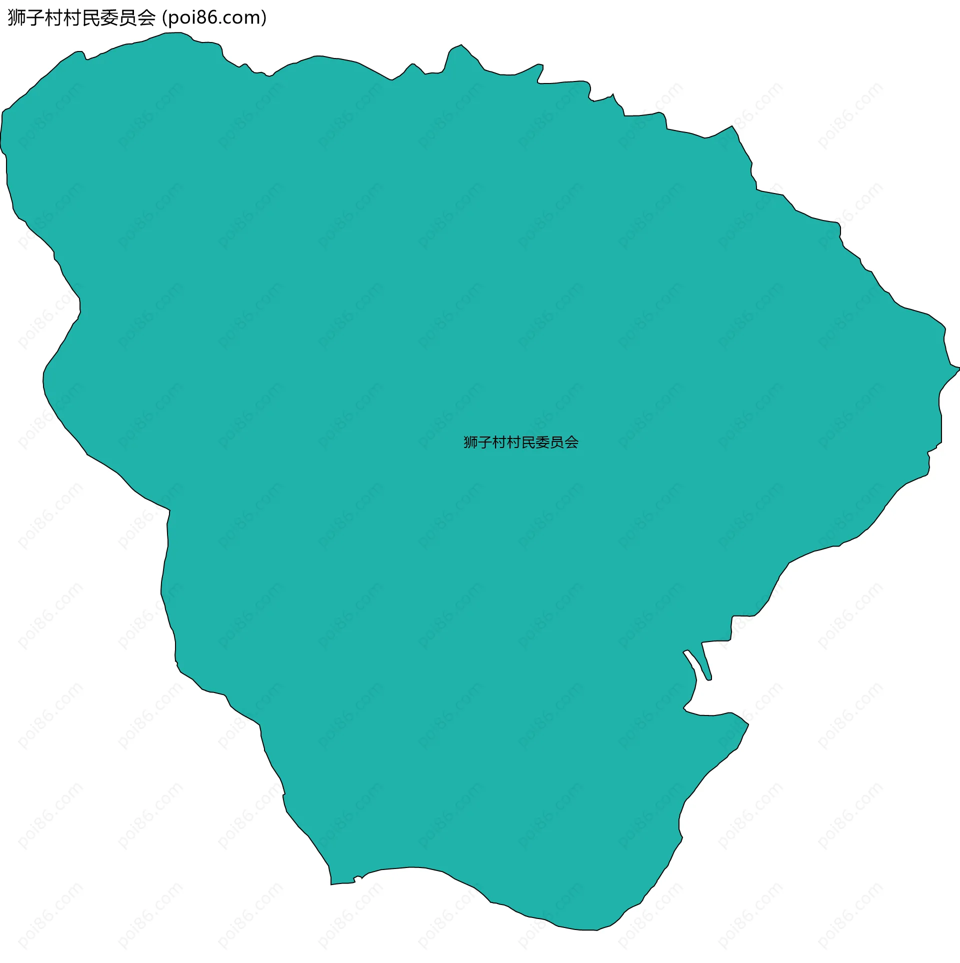 狮子村村民委员会边界地图