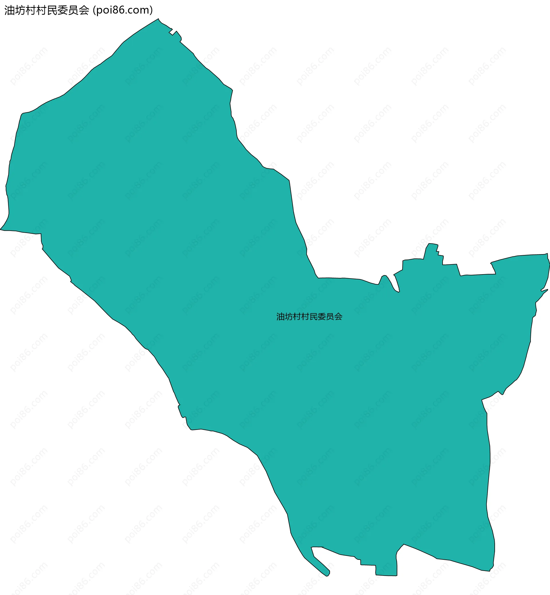 油坊村村民委员会边界地图