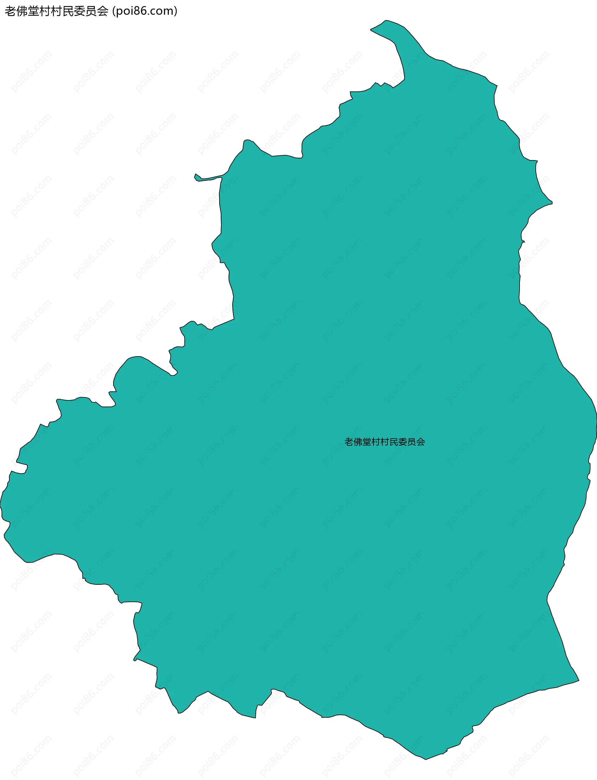 老佛堂村村民委员会边界地图