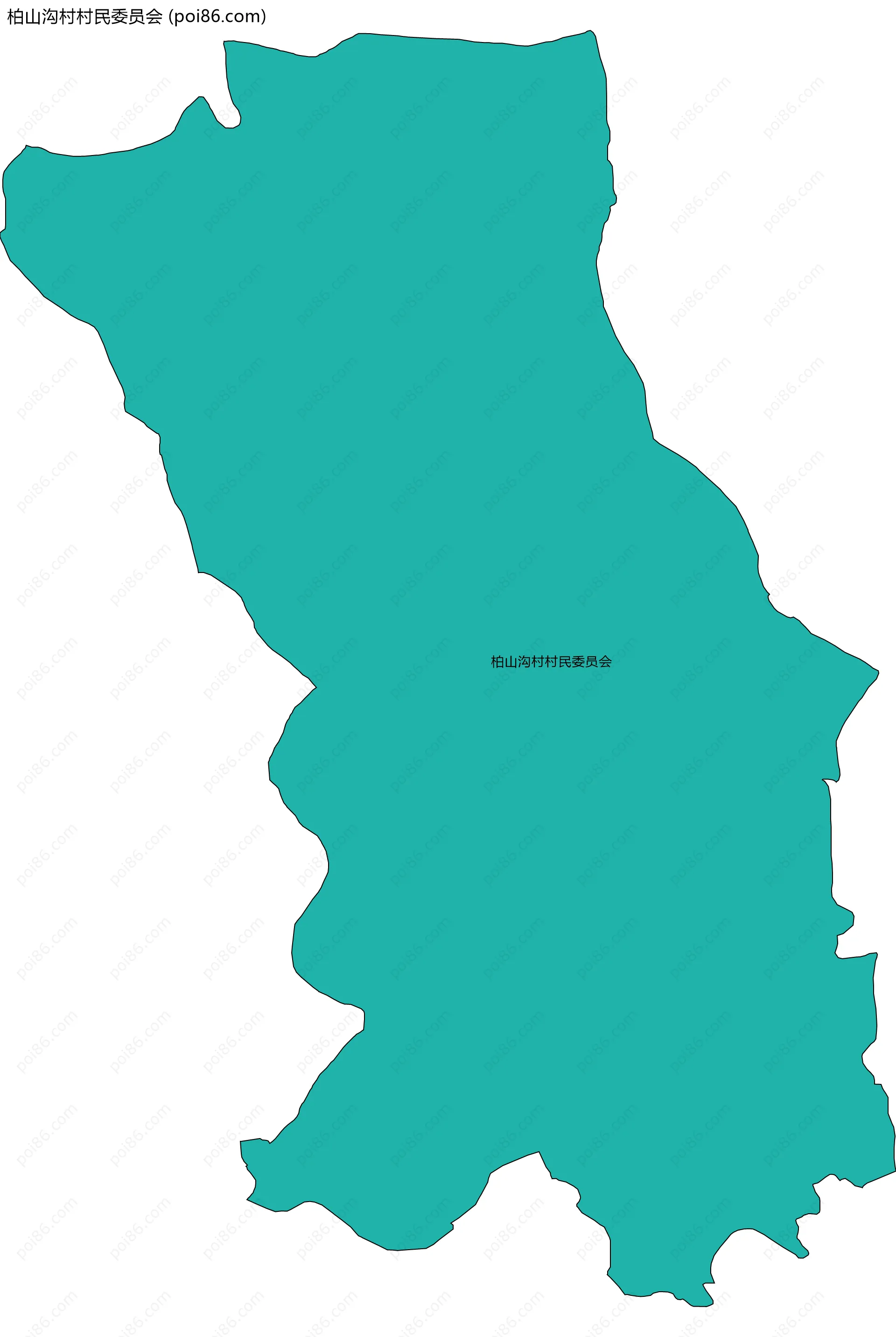 柏山沟村村民委员会边界地图