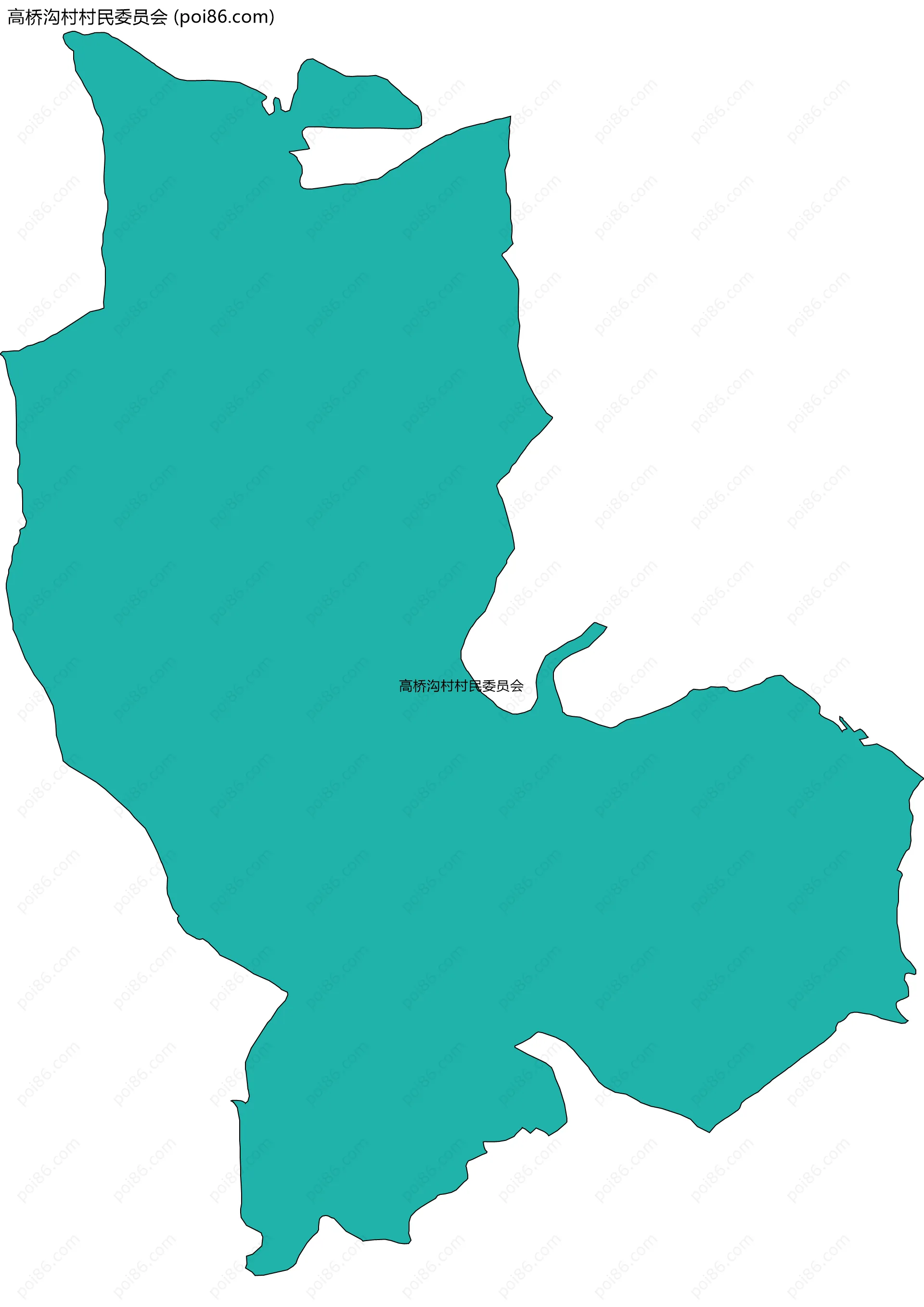 高桥沟村村民委员会边界地图