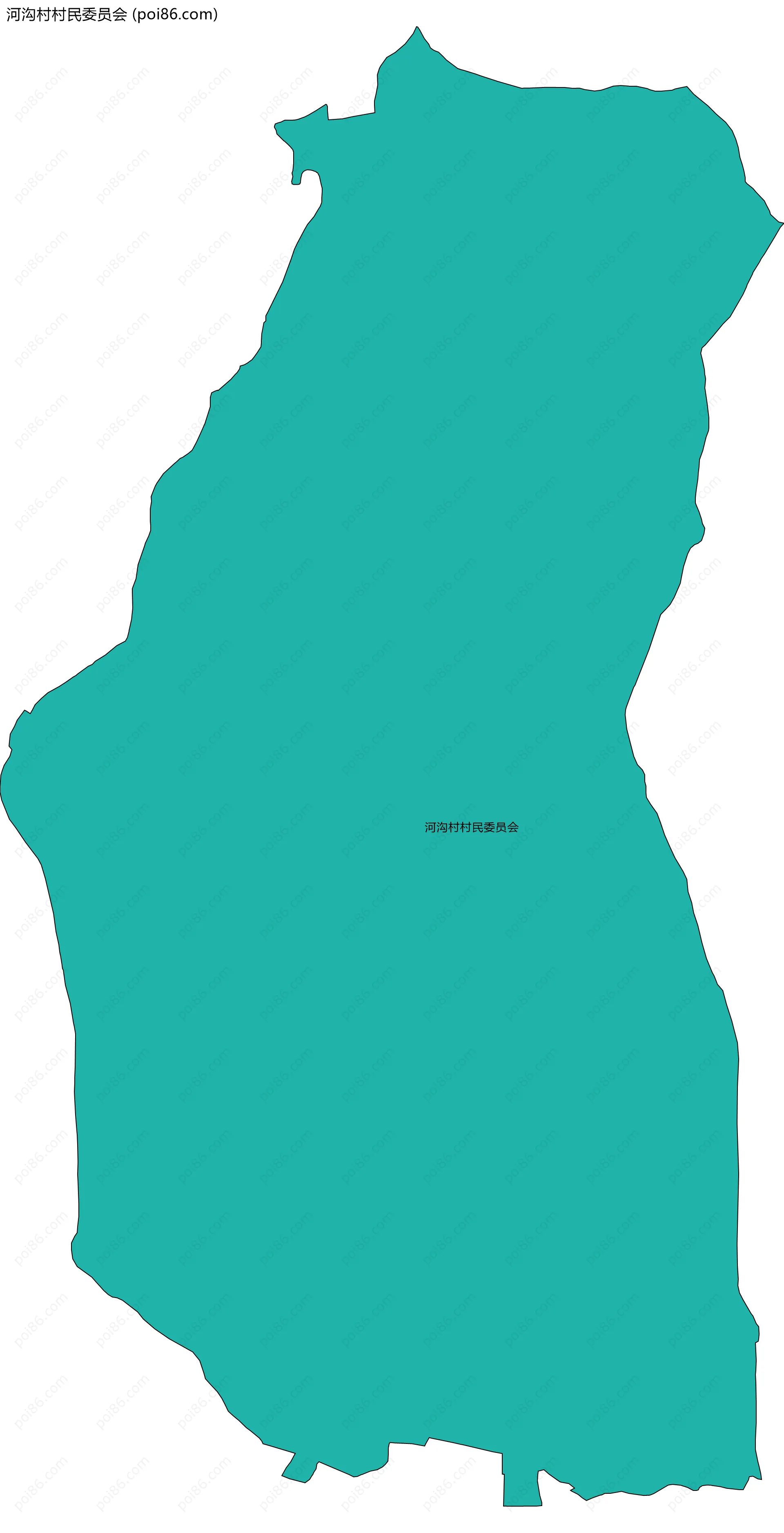 河沟村村民委员会边界地图