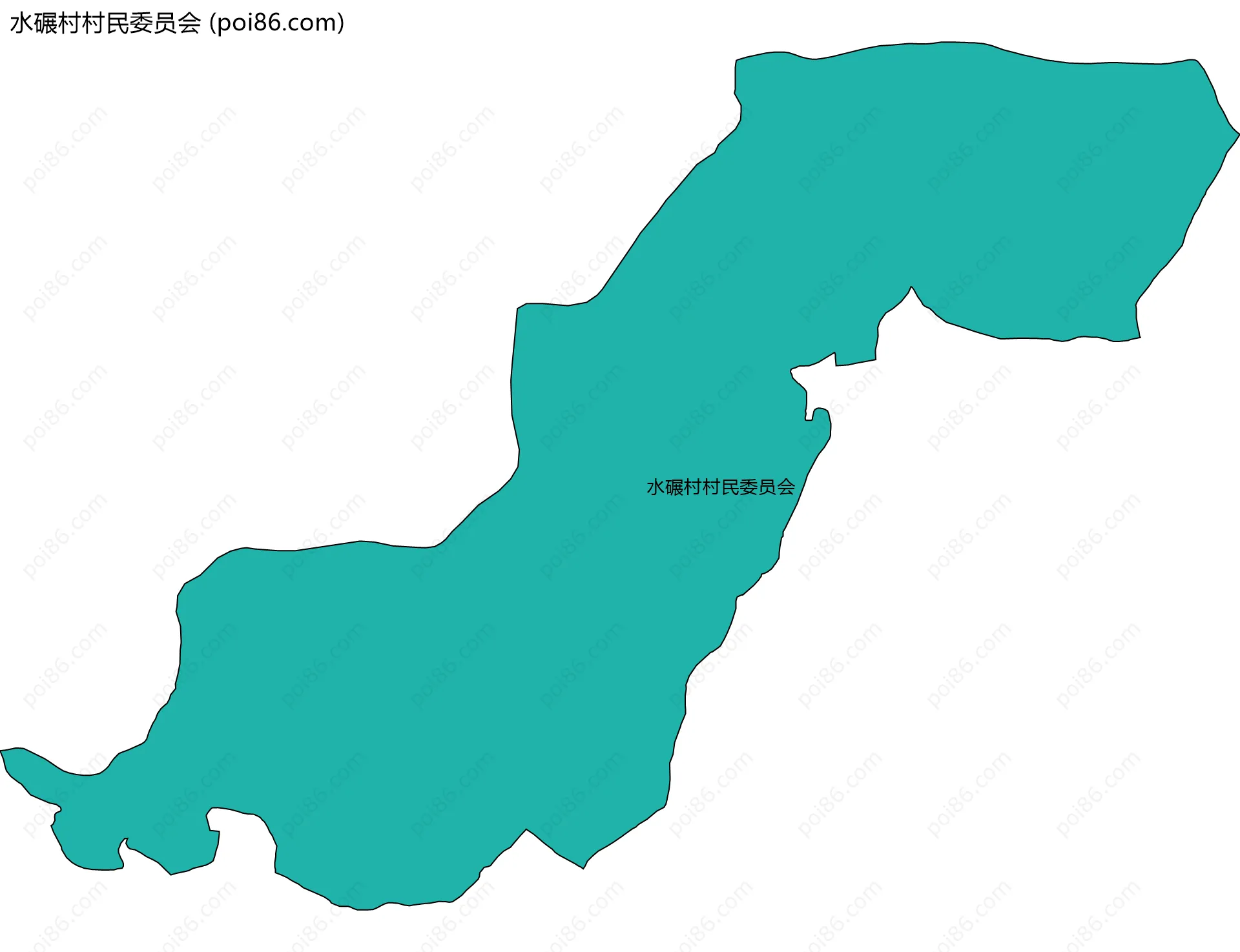 水碾村村民委员会边界地图