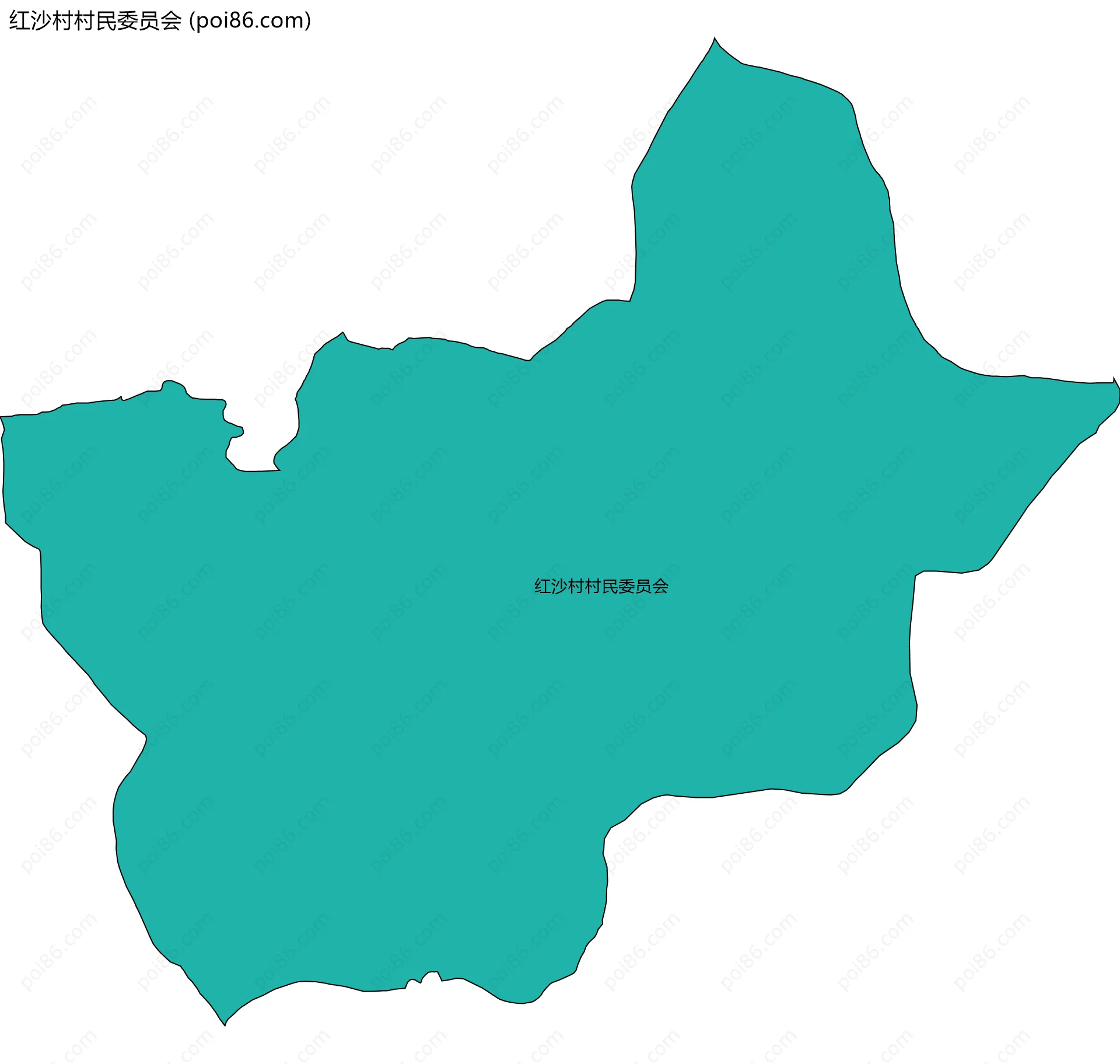 红沙村村民委员会边界地图