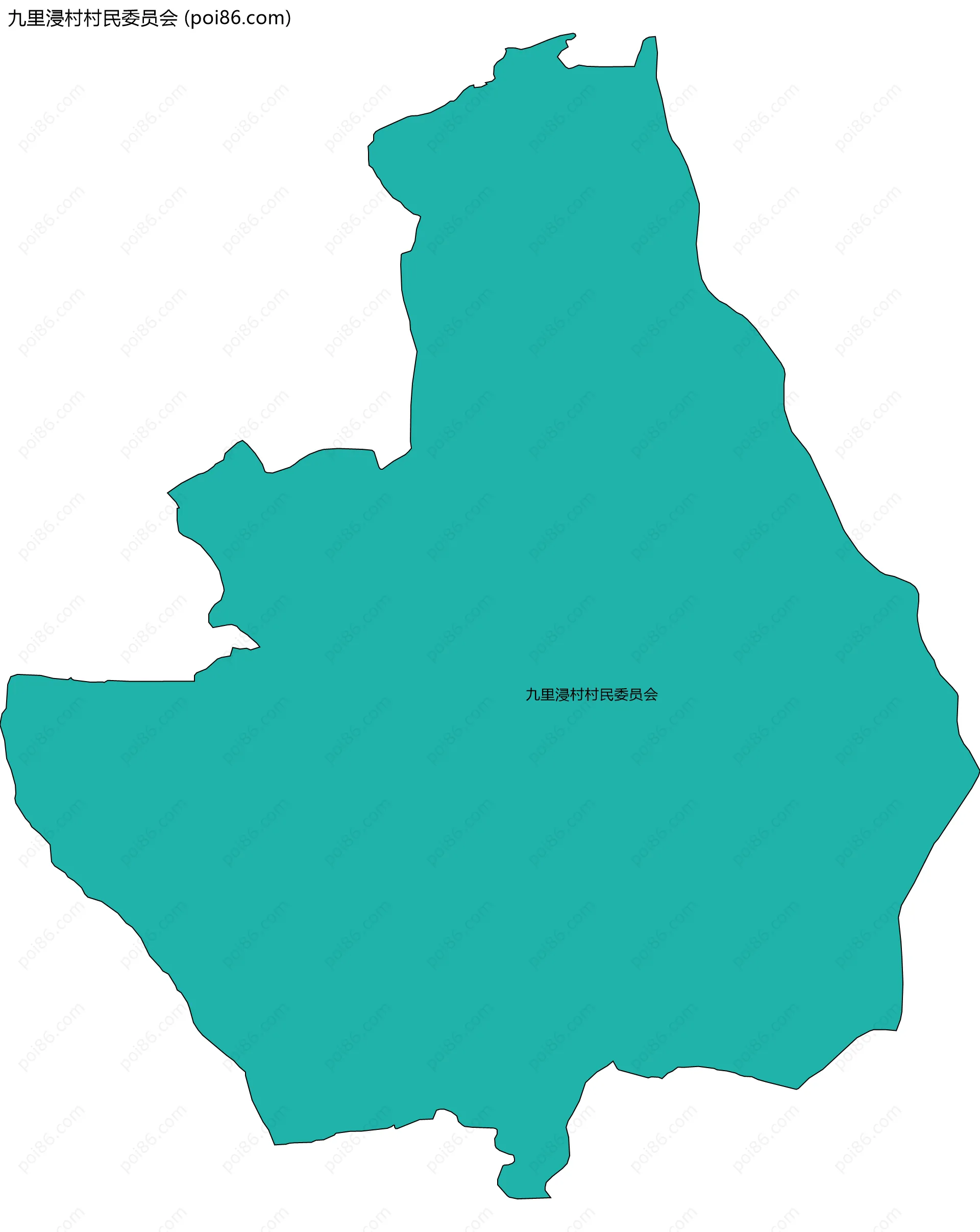 九里浸村村民委员会边界地图