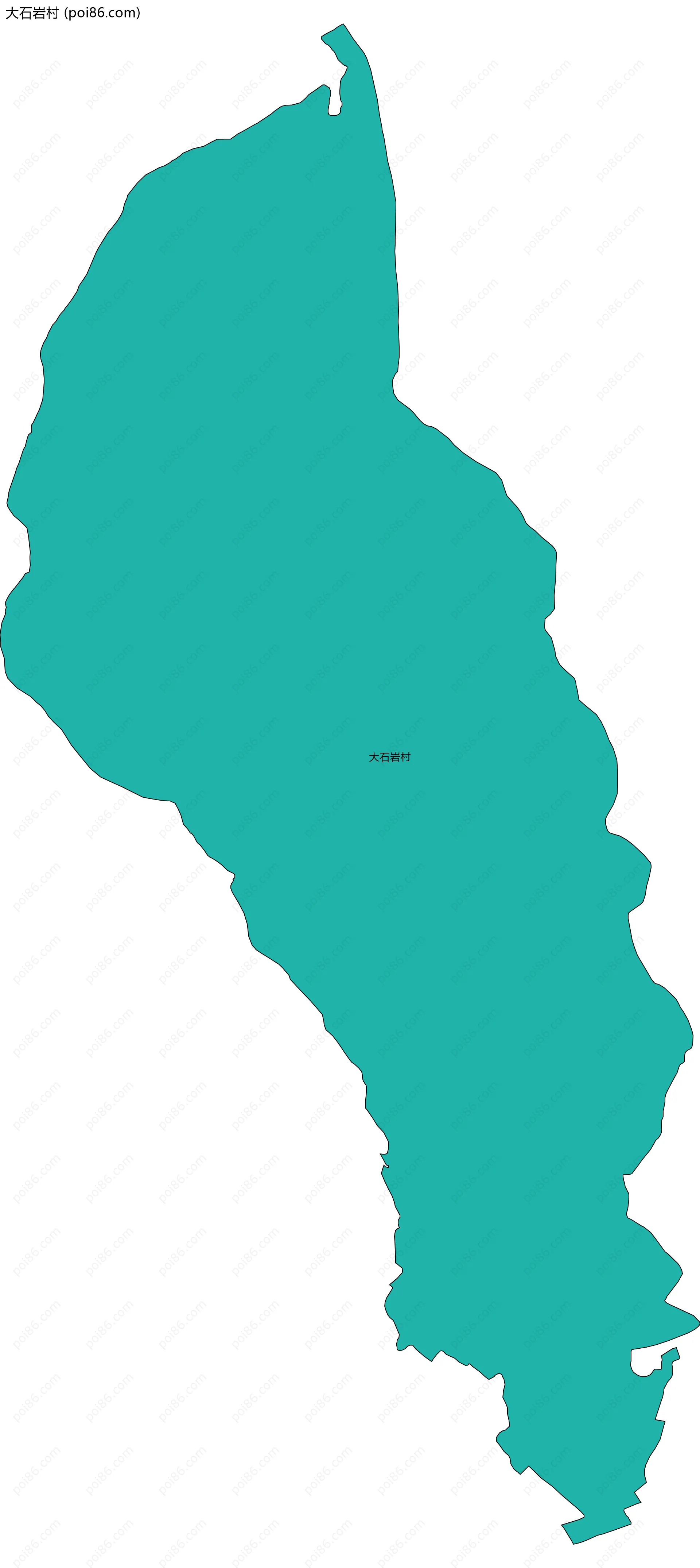 大石岩村边界地图