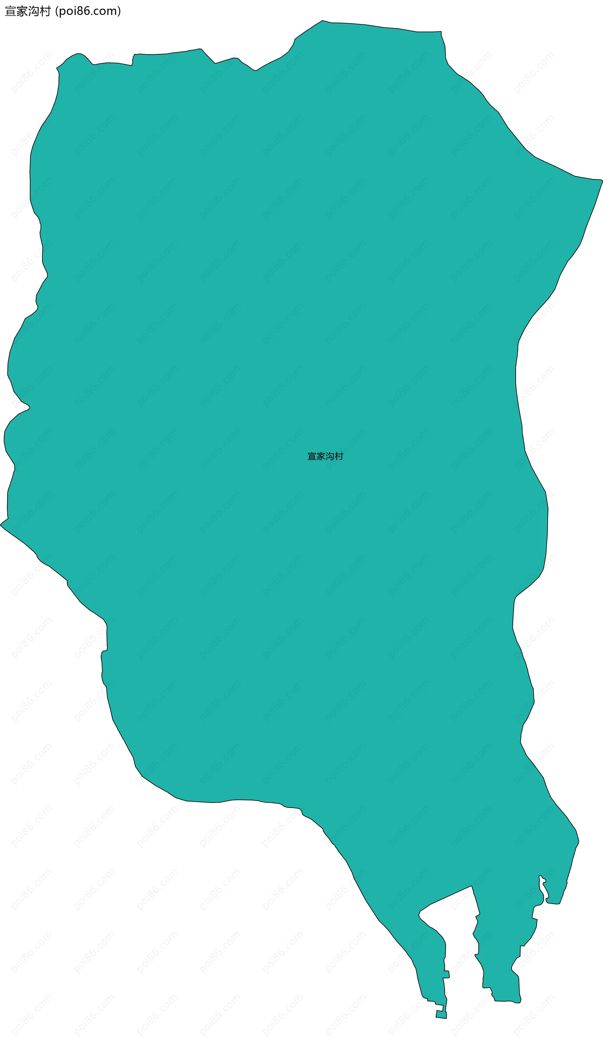 宣家沟村边界地图