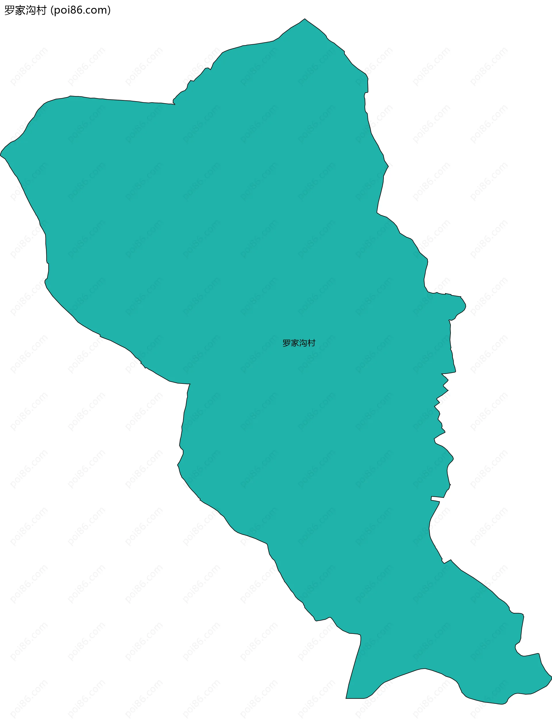 罗家沟村边界地图