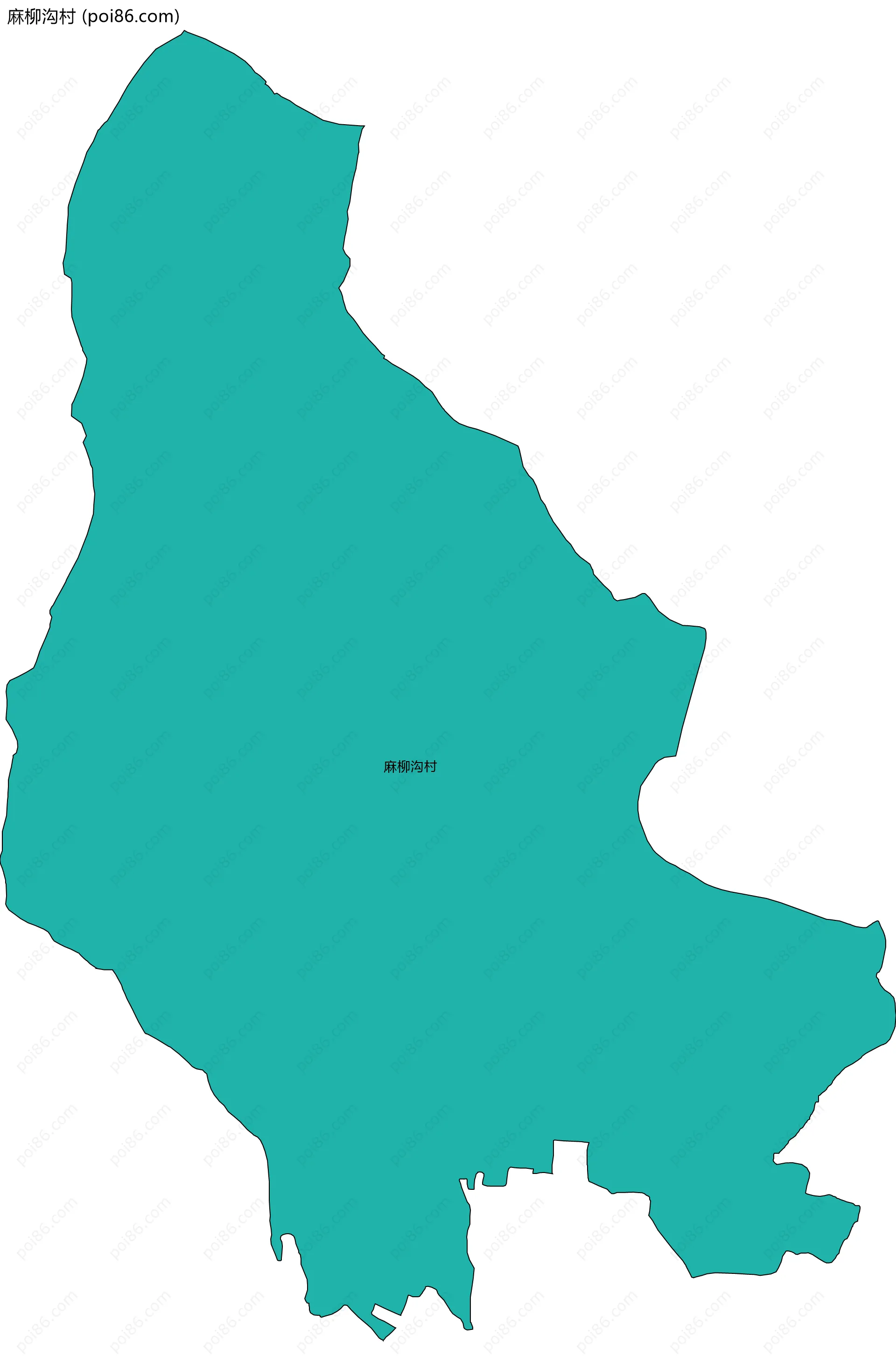 麻柳沟村边界地图