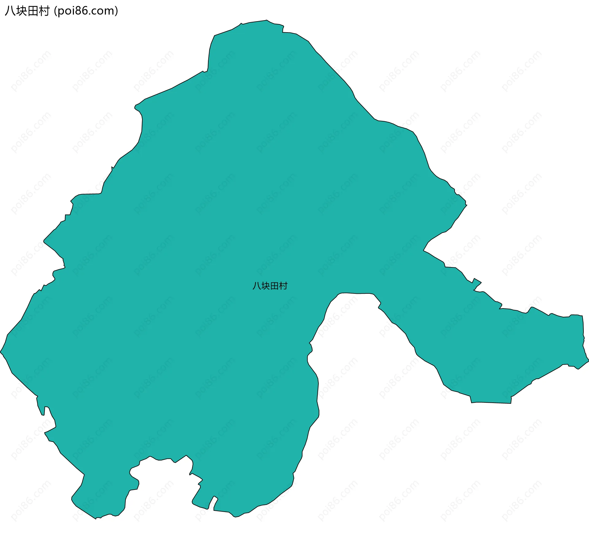 八块田村边界地图