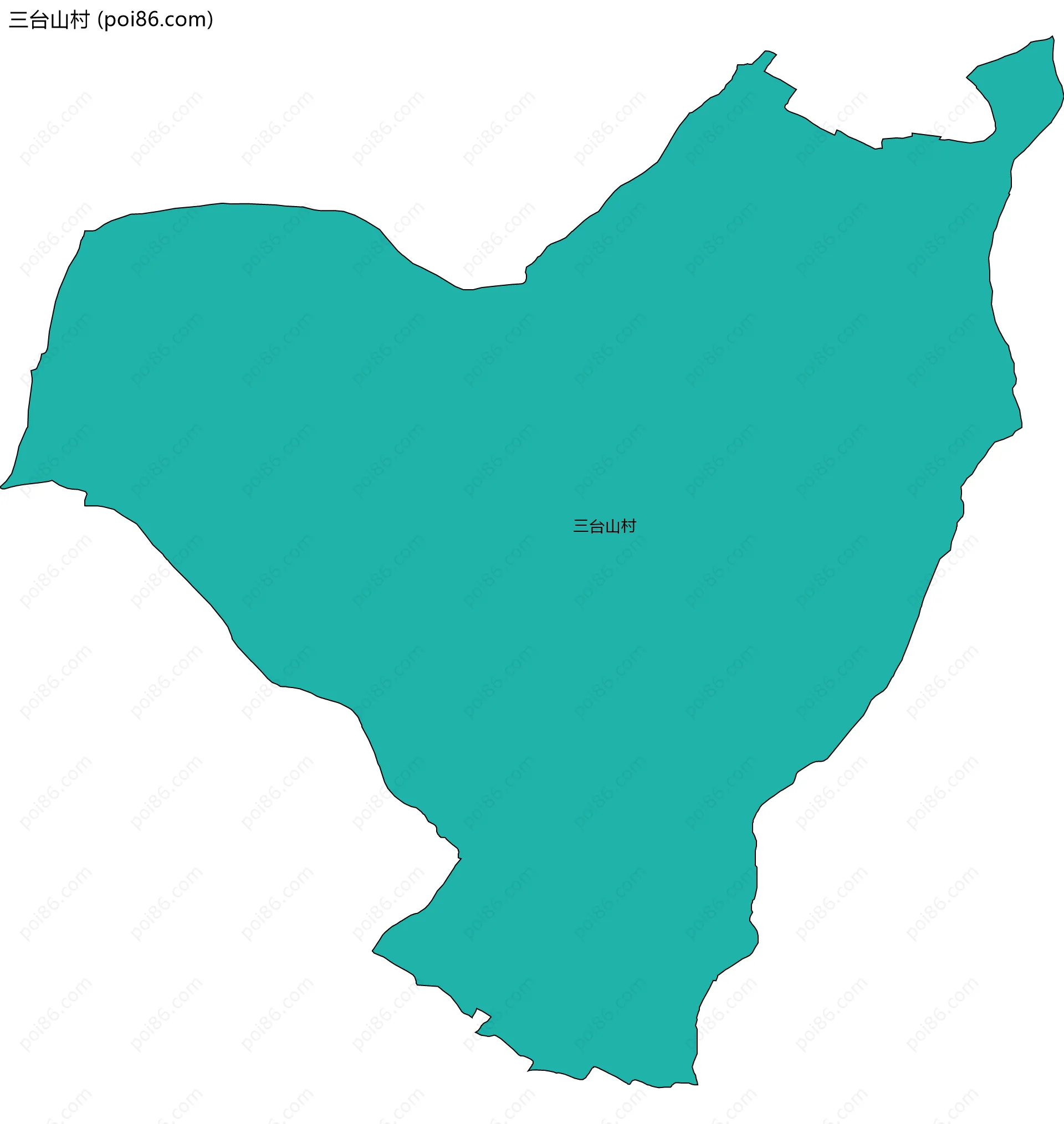 三台山村边界地图