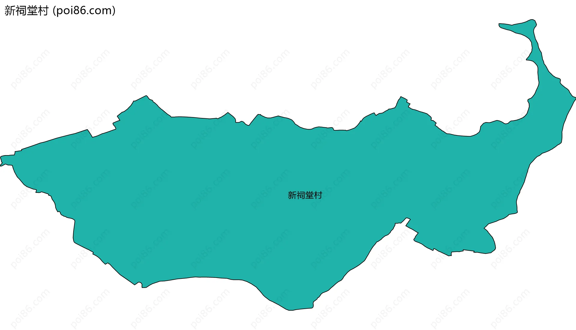 新祠堂村边界地图