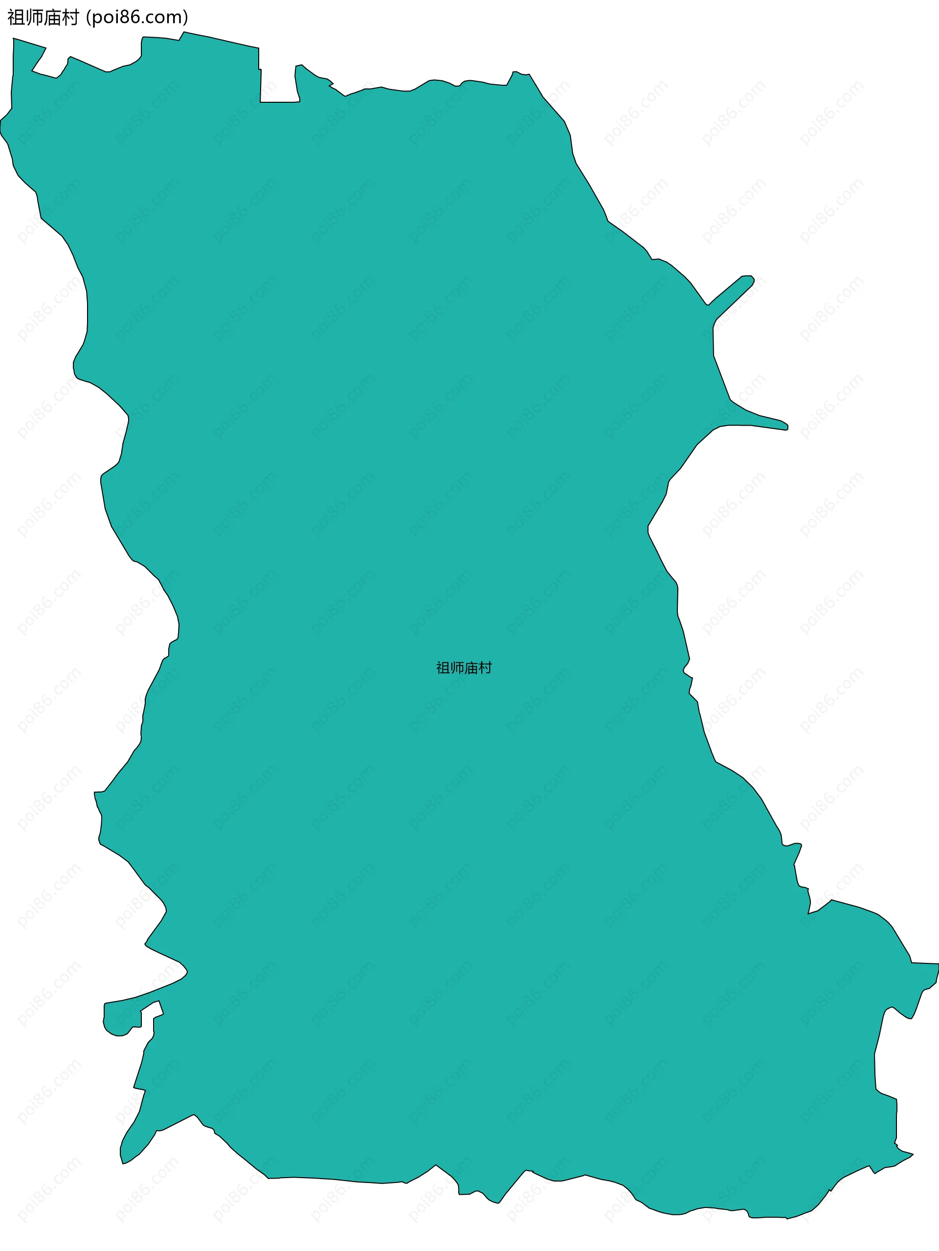 祖师庙村边界地图