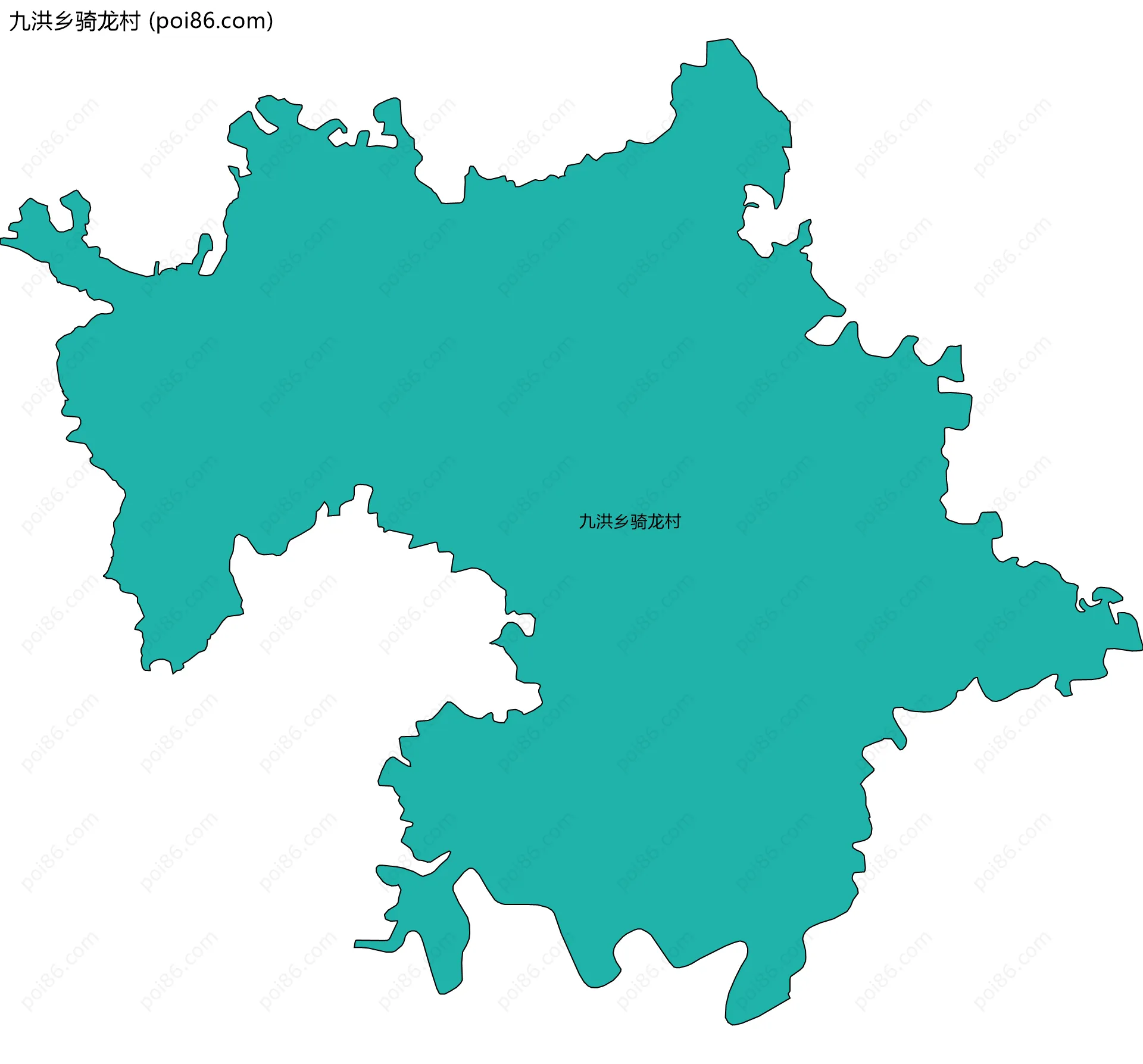 九洪乡骑龙村边界地图