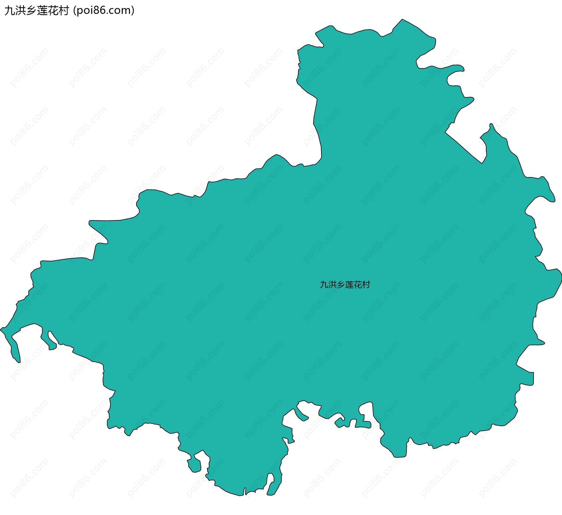 九洪乡莲花村边界地图