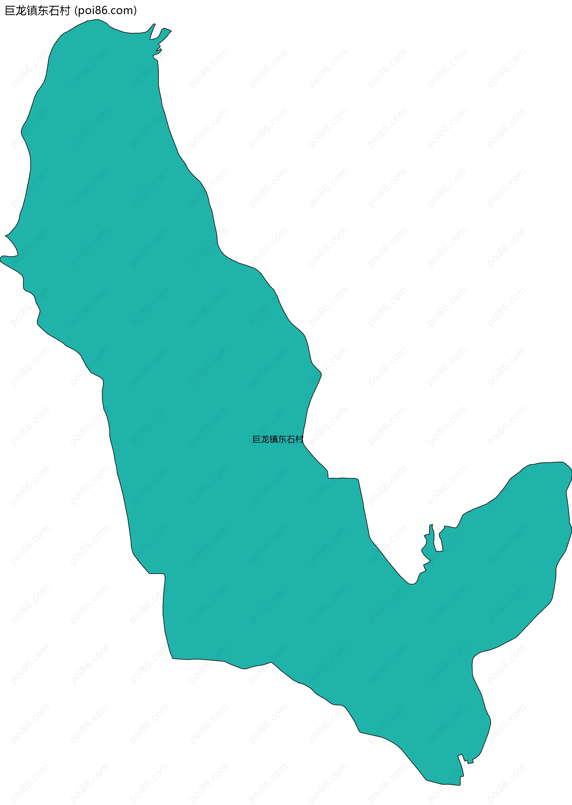 巨龙镇东石村边界地图