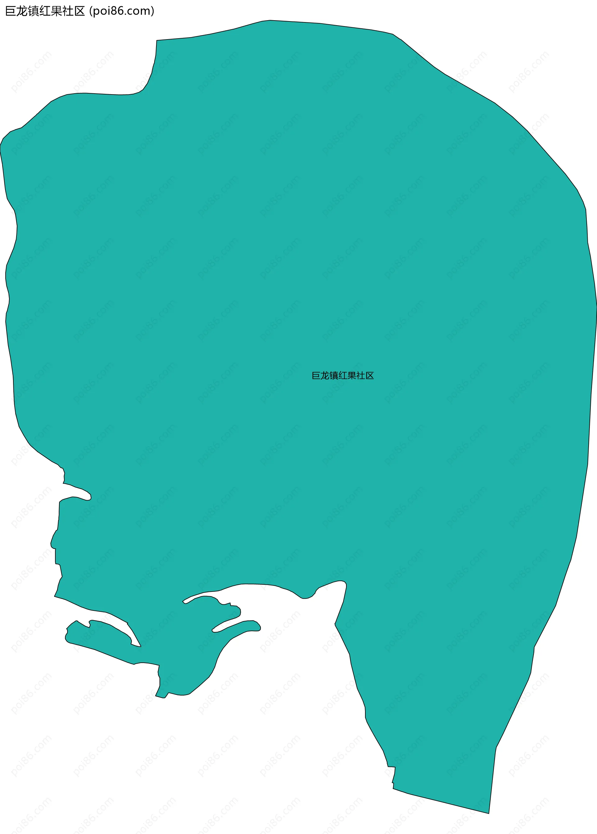 巨龙镇红果社区边界地图