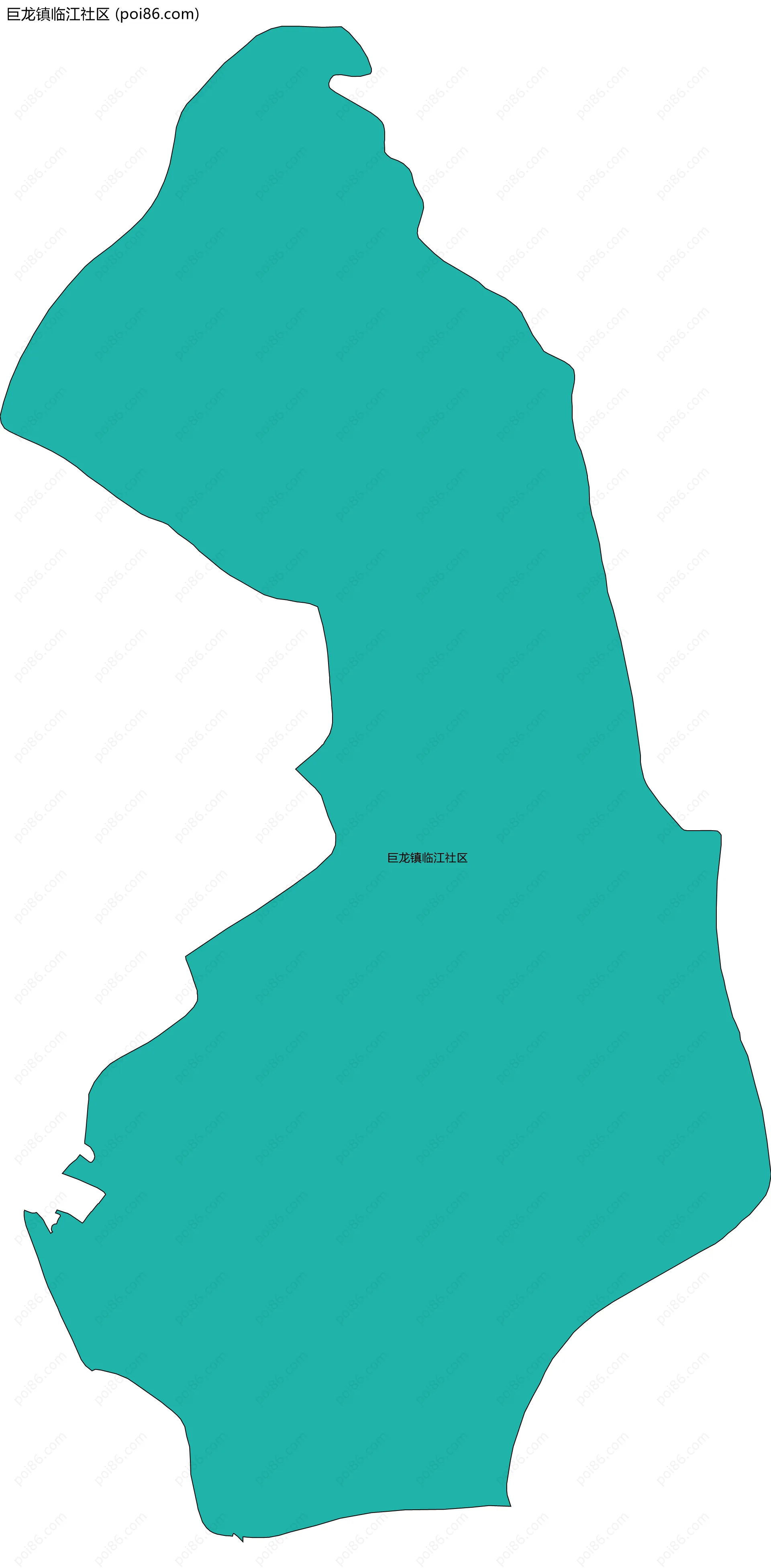 巨龙镇临江社区边界地图