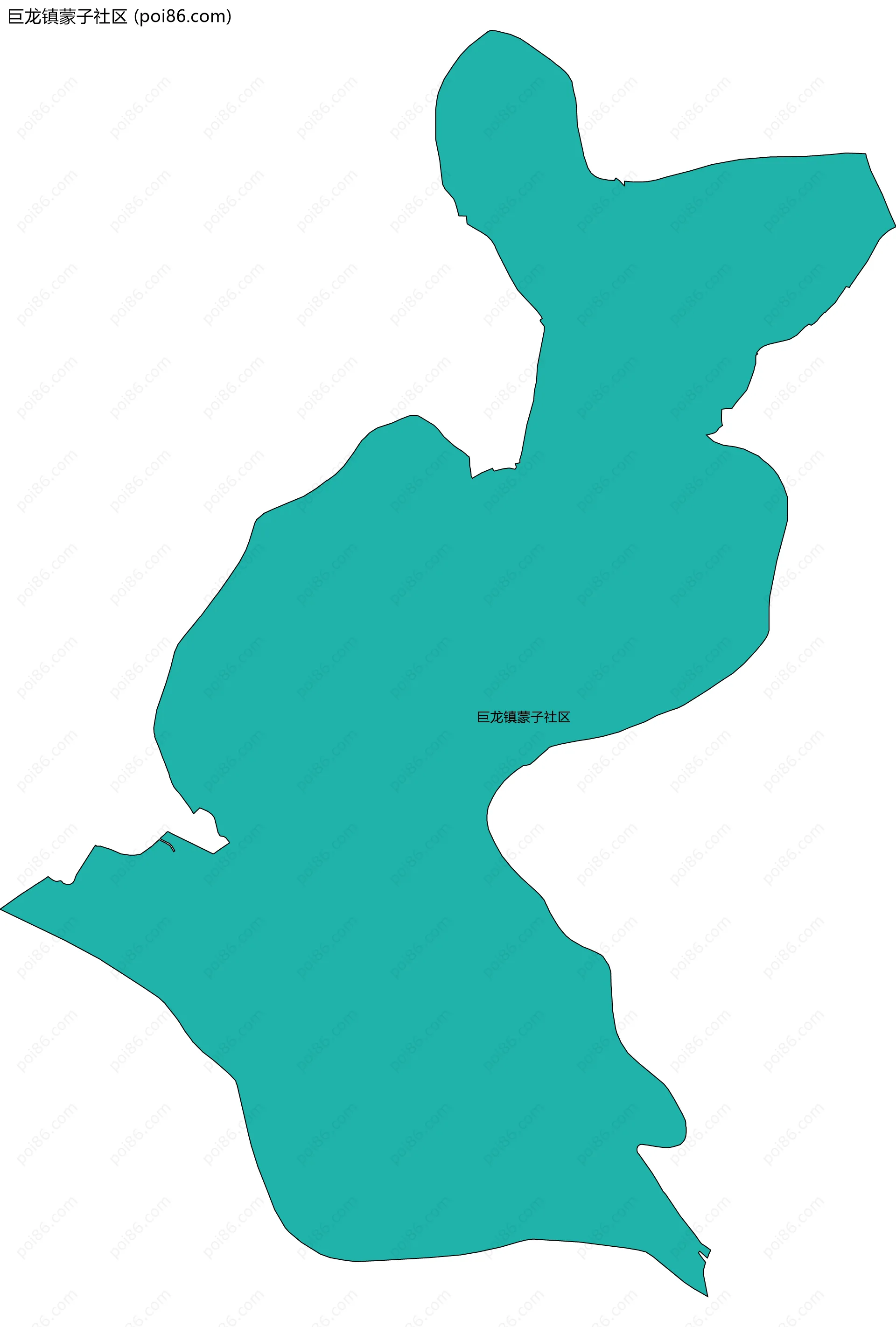 巨龙镇蒙子社区边界地图