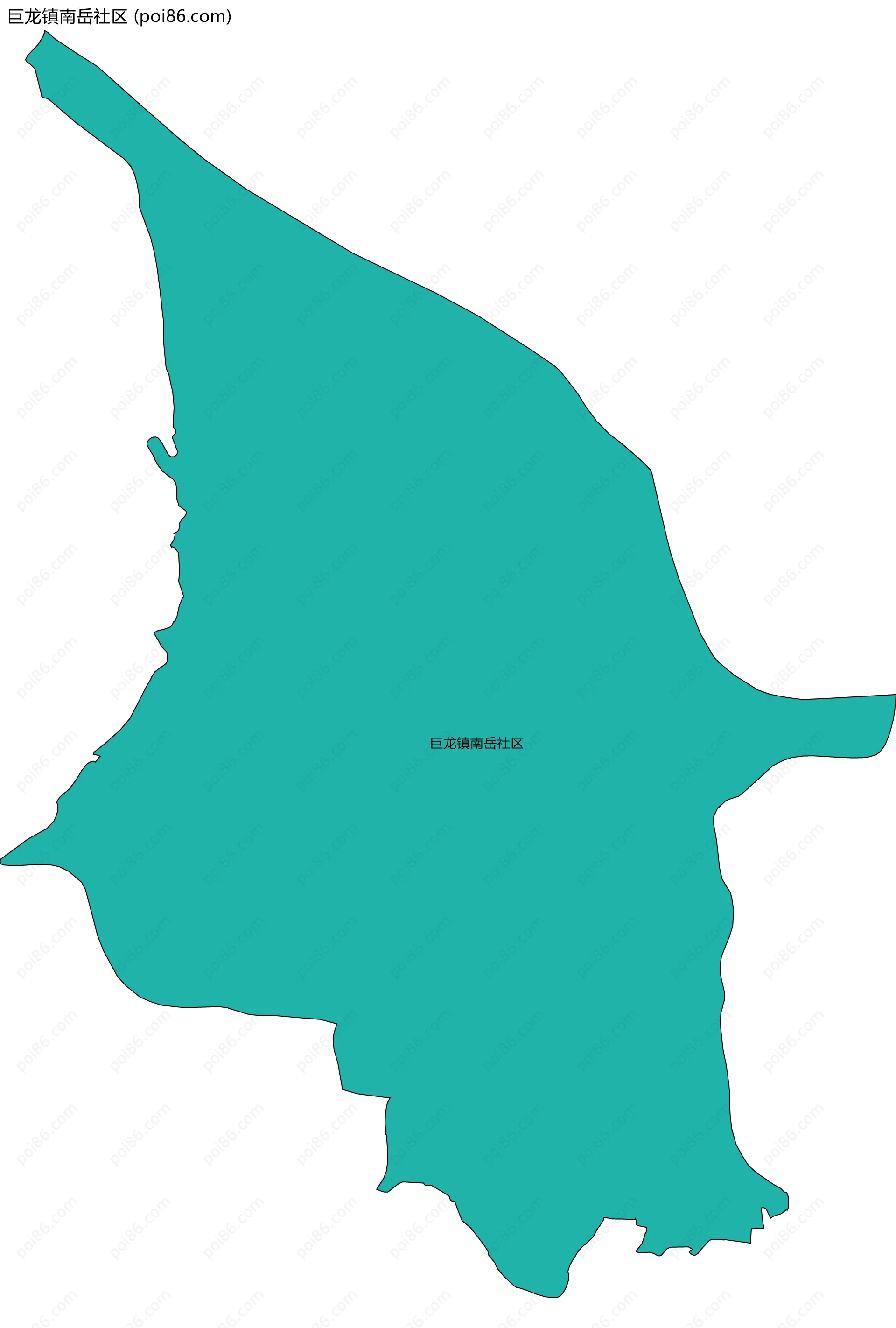 巨龙镇南岳社区边界地图