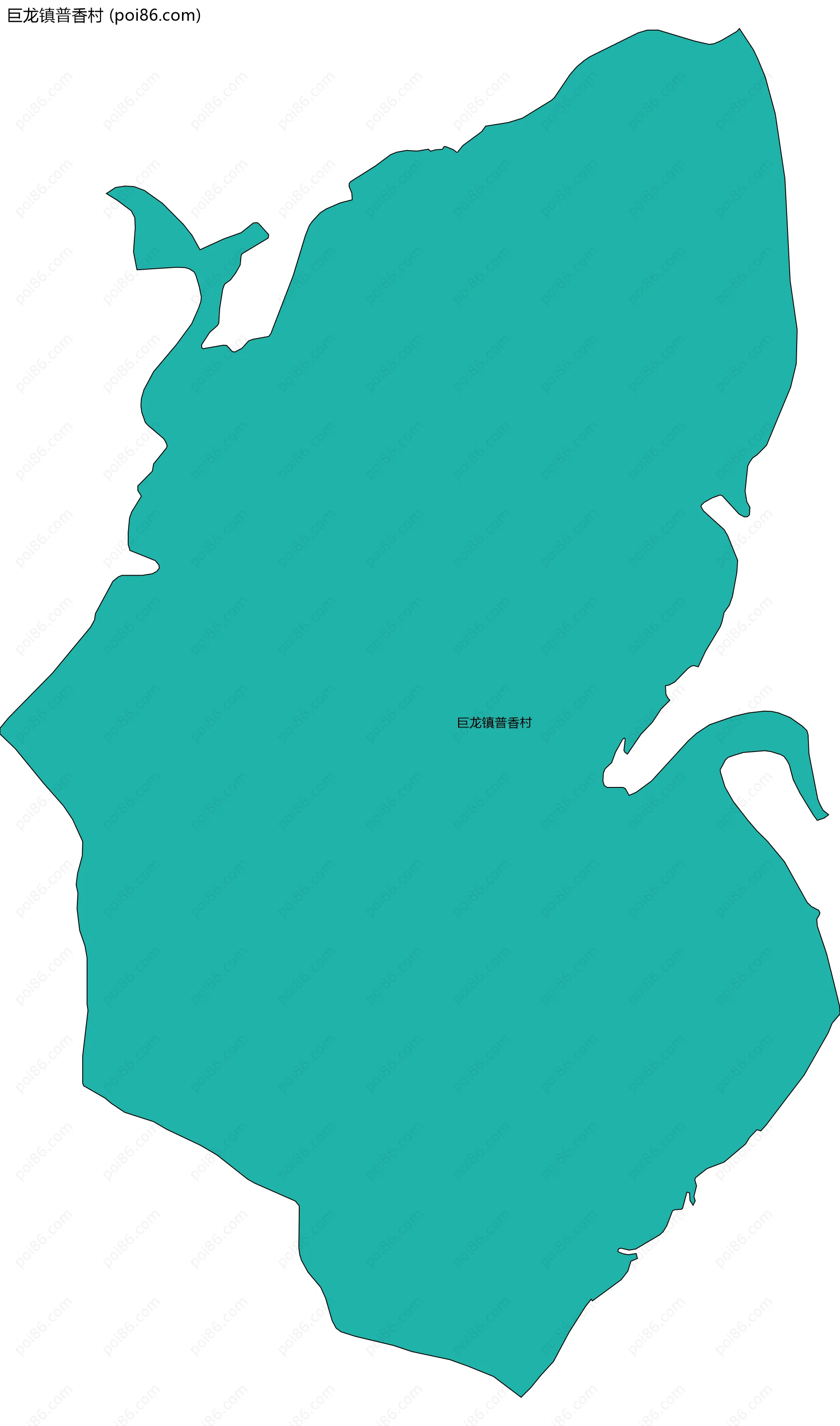 巨龙镇普香村边界地图
