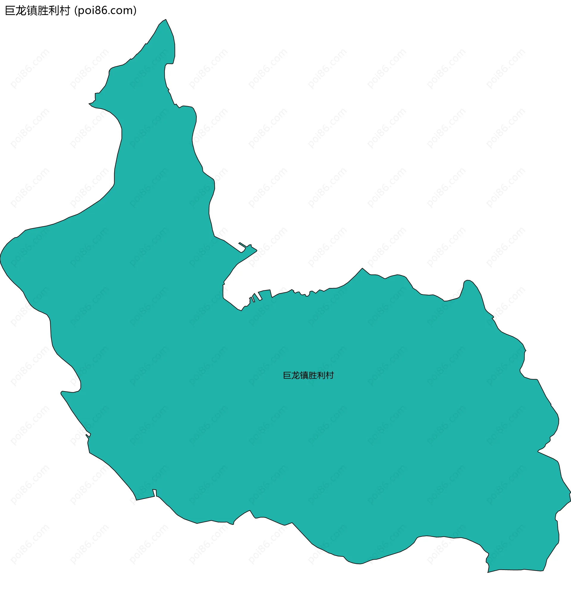 巨龙镇胜利村边界地图