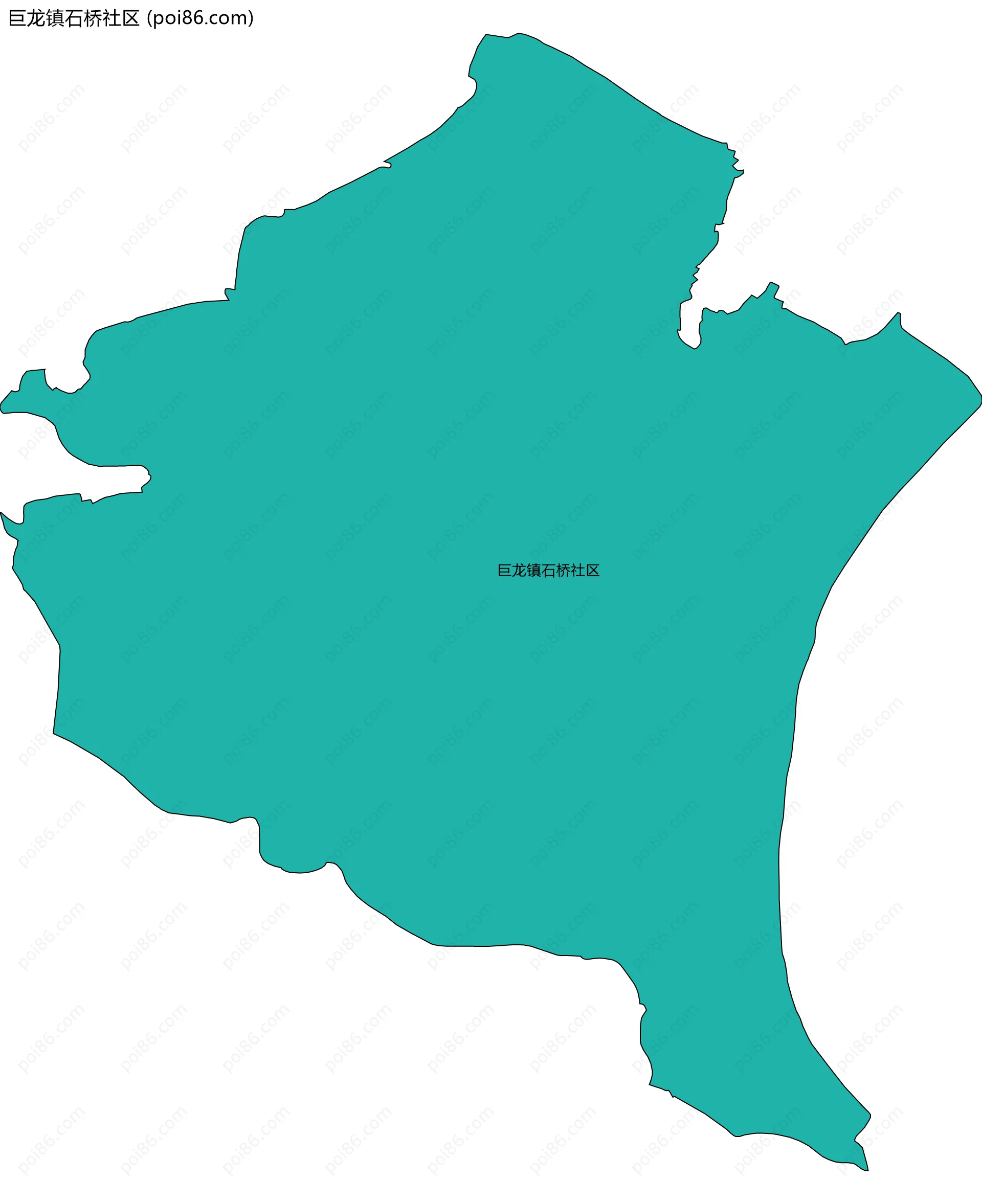 巨龙镇石桥社区边界地图