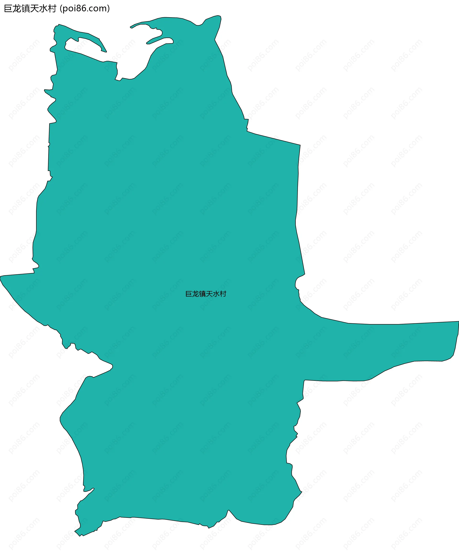 巨龙镇天水村边界地图