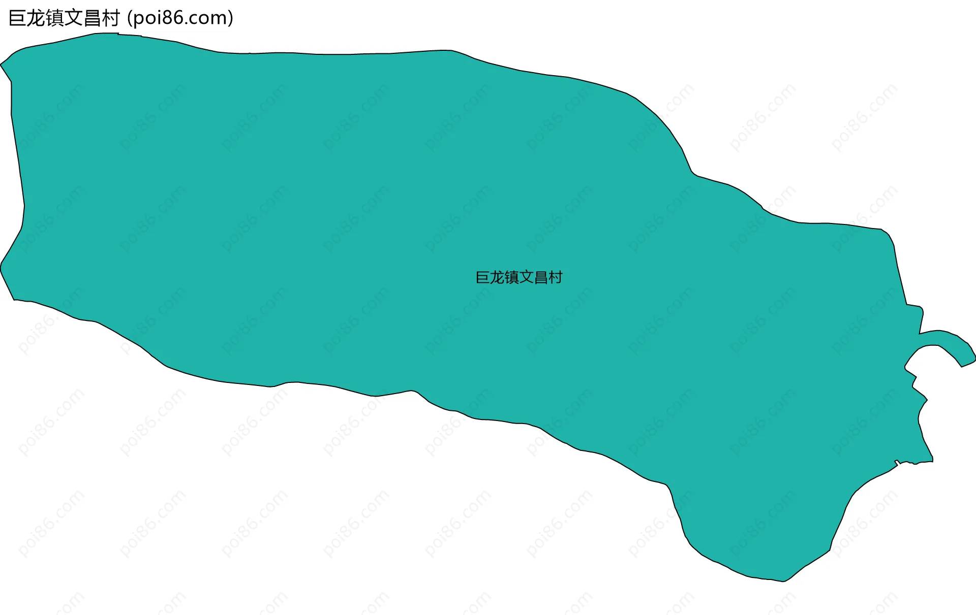 巨龙镇文昌村边界地图
