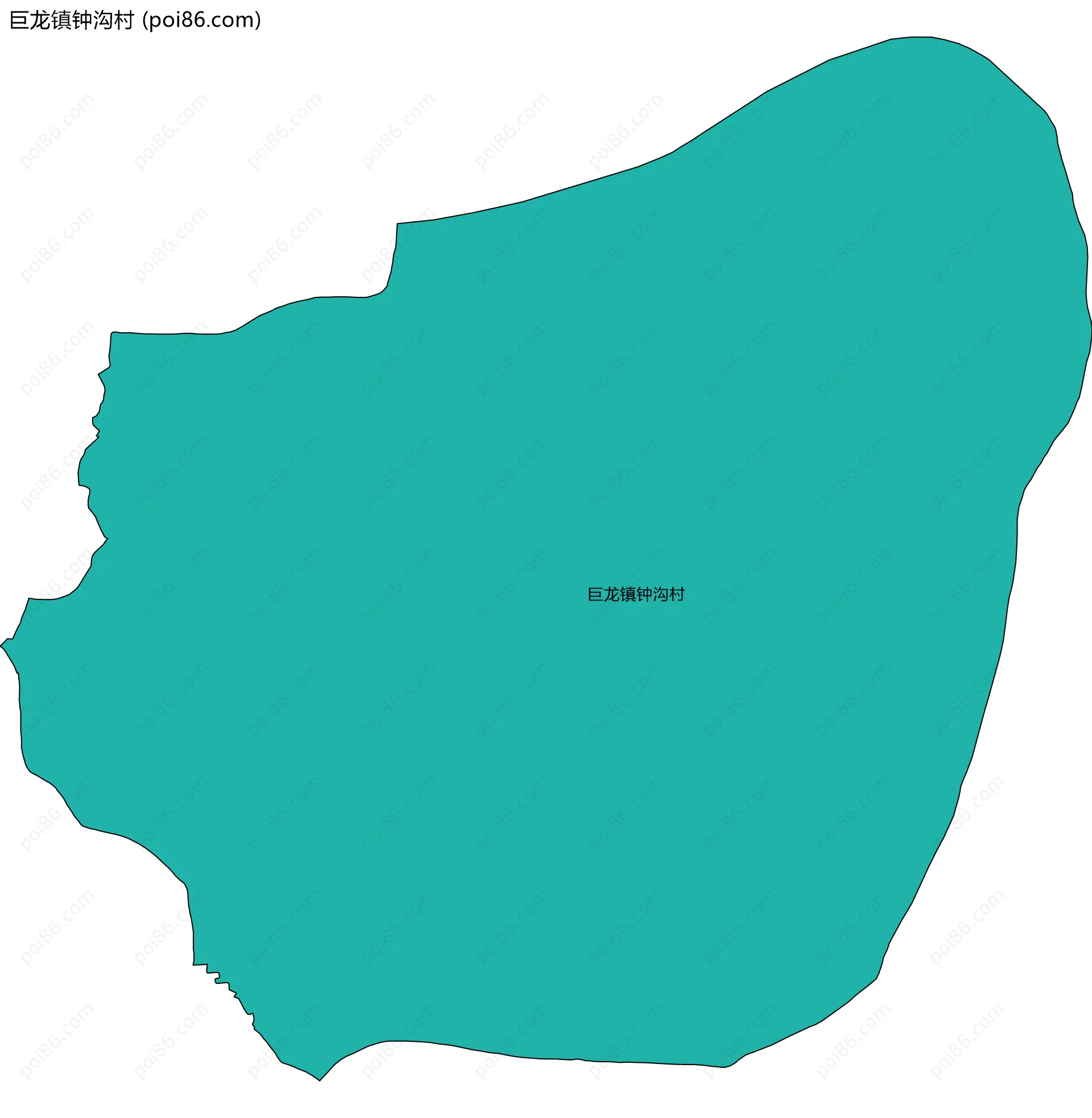 巨龙镇钟沟村边界地图
