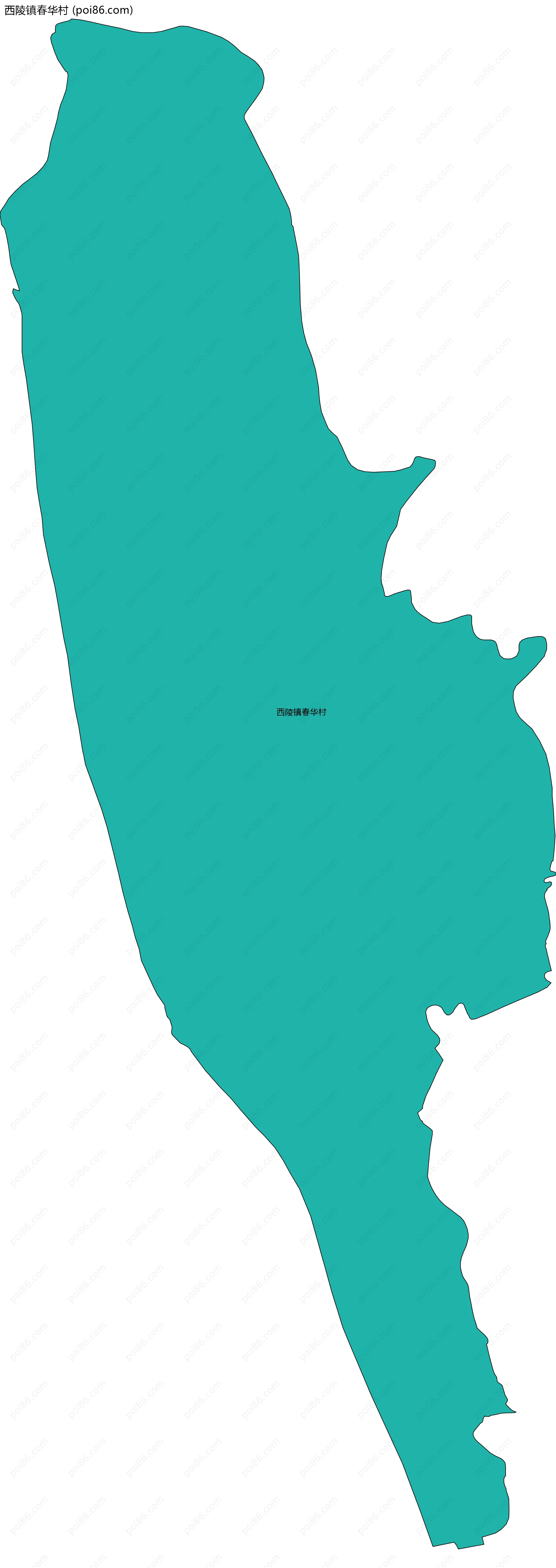 西陵镇春华村边界地图