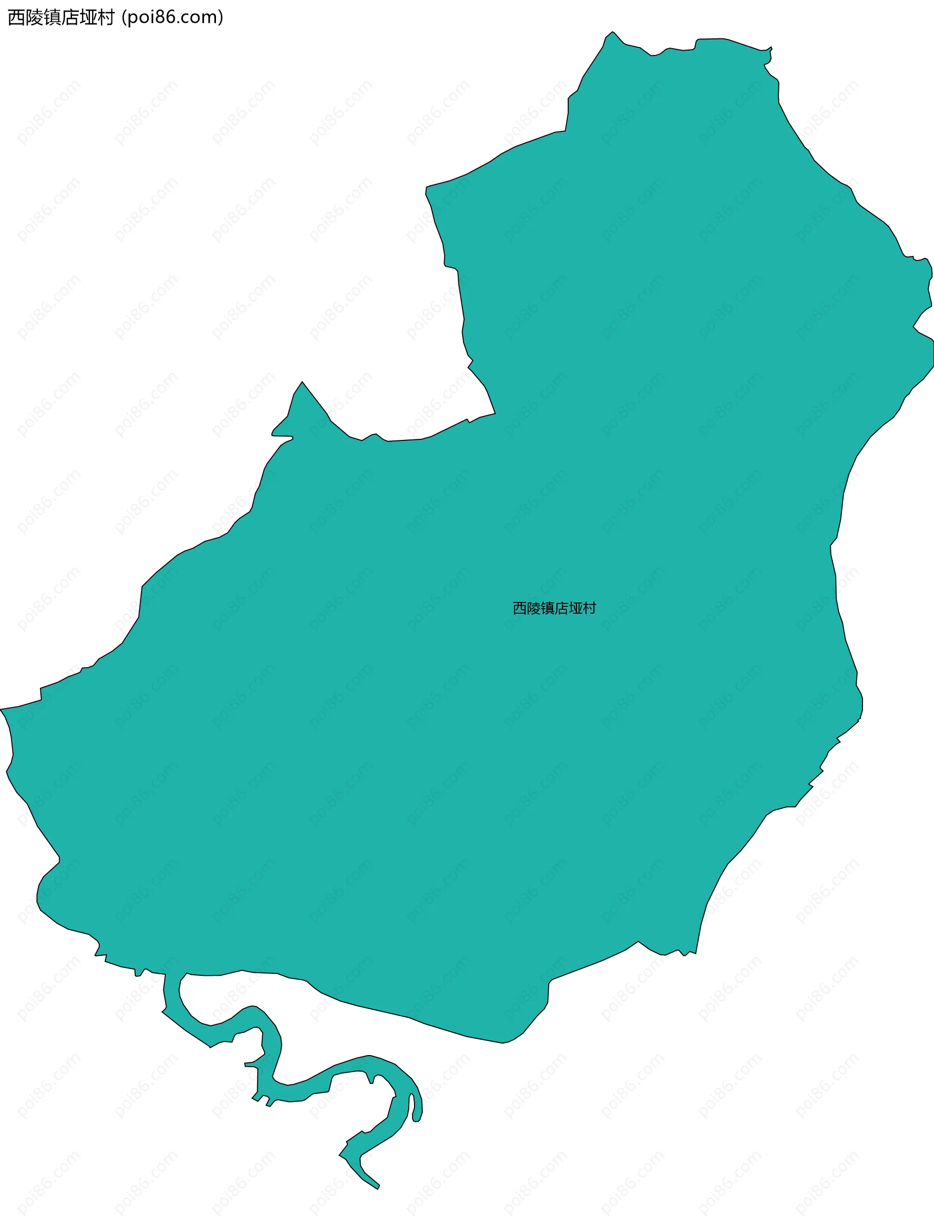 西陵镇店垭村边界地图