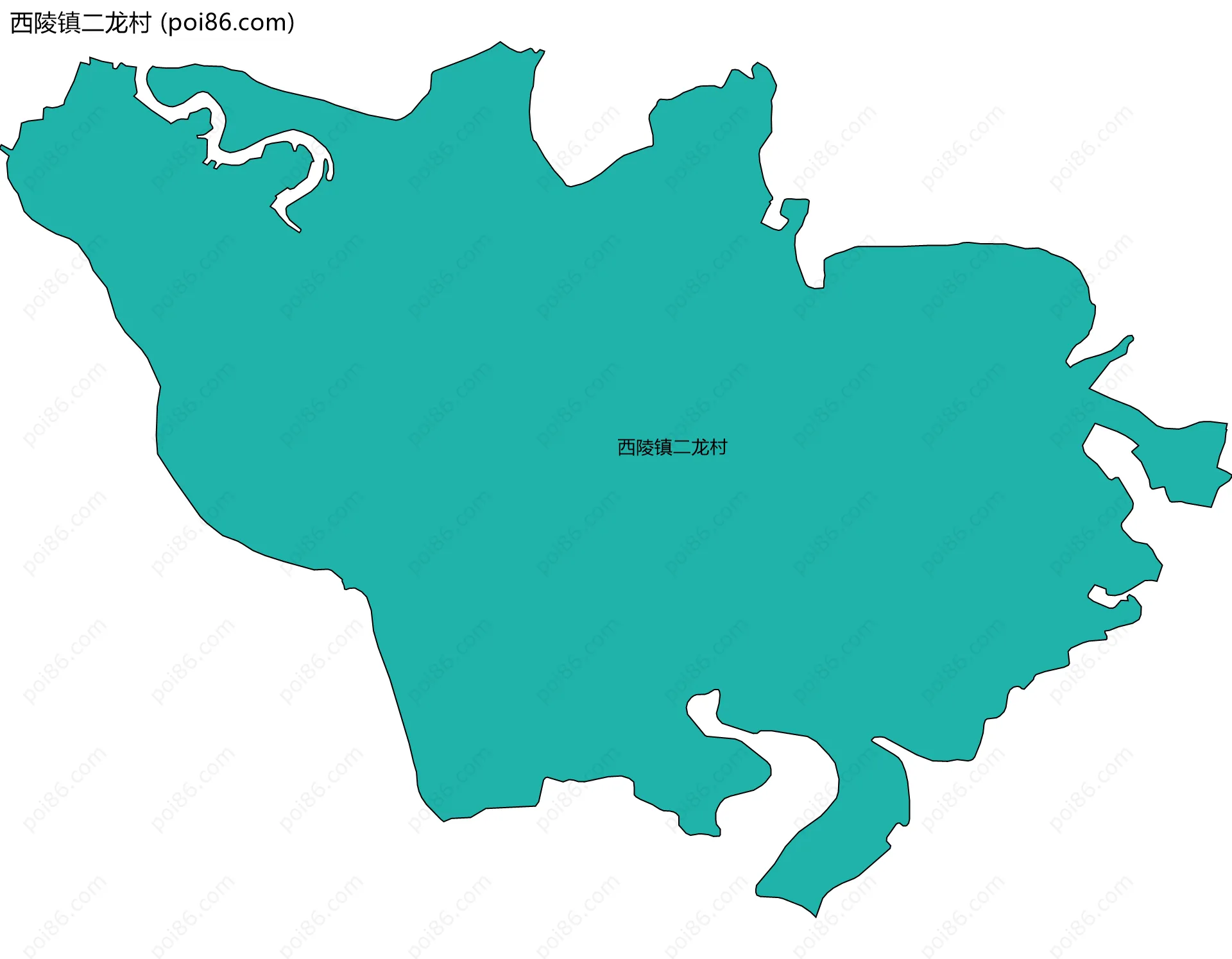 西陵镇二龙村边界地图